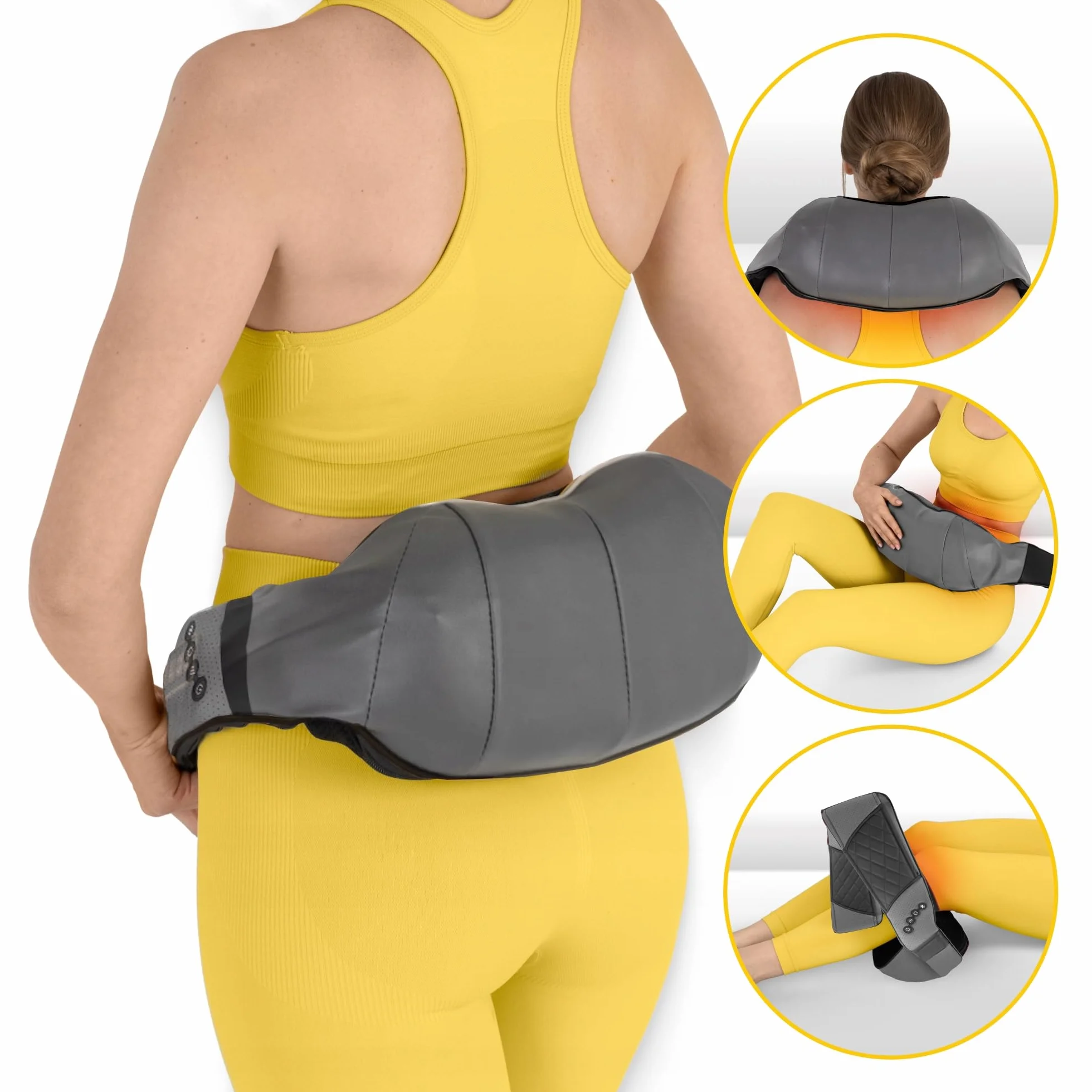 MASAŻER SZYI KARKU SHIATSU LUXURY+ MASUJĄCY GRZEJĄCY ELEGANCKA TORBA ZESTAW