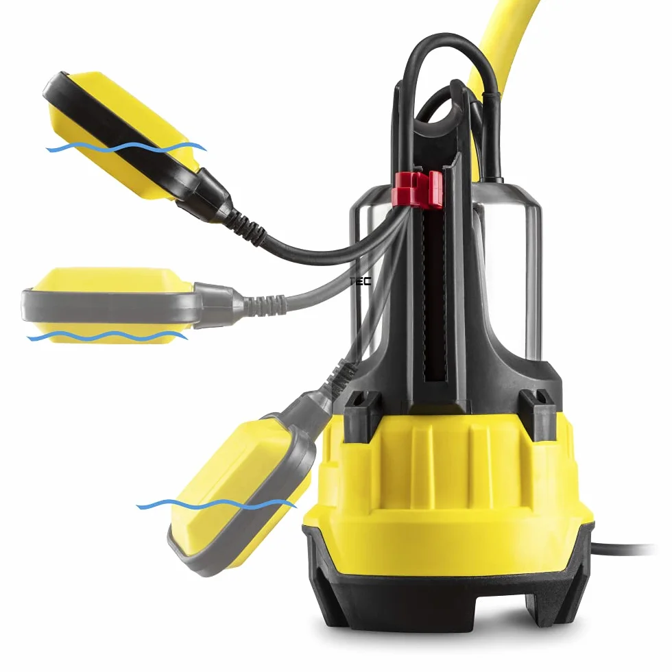 TROTEC Pompa zanurzeniowa TWP 9000 ES – Pompa do brudnej wody – wydajność 15000 l/h, moc 900 W, głębokość zanurzenia maks. 7 m, IPX8