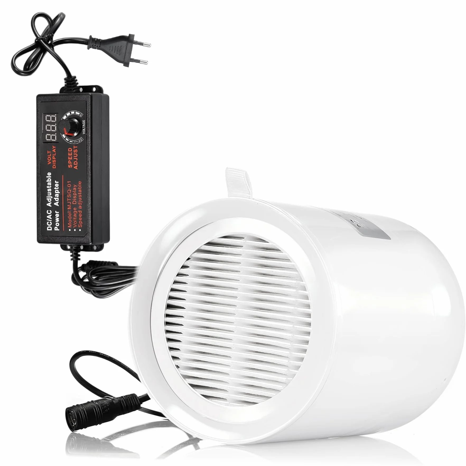 Inline wentylator kanałowy, 100 mm, ekstraktor DC 12 V z siatką filtrującą, zawór kontrolny do łazienki, pomieszczenia odpowietrzającego, piwnicy, strychu cieplarnianego, kuchni