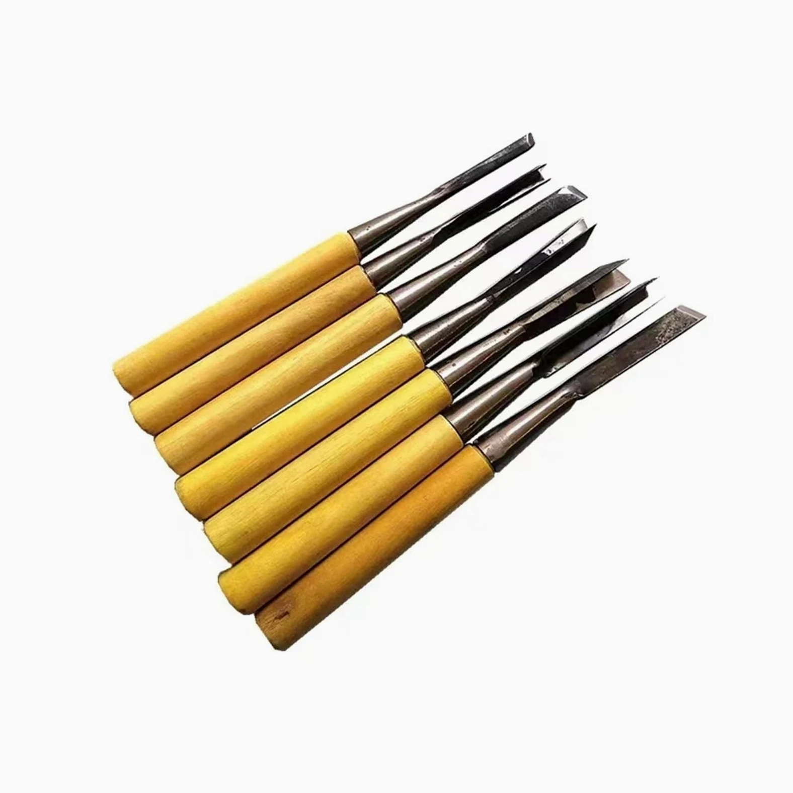 Noże do rzeźbienia w drewnie V Trójkątne dłuta do wycinania Narzędzia do rzeźbienia w drewnie Narzędzie puste(7PC set)