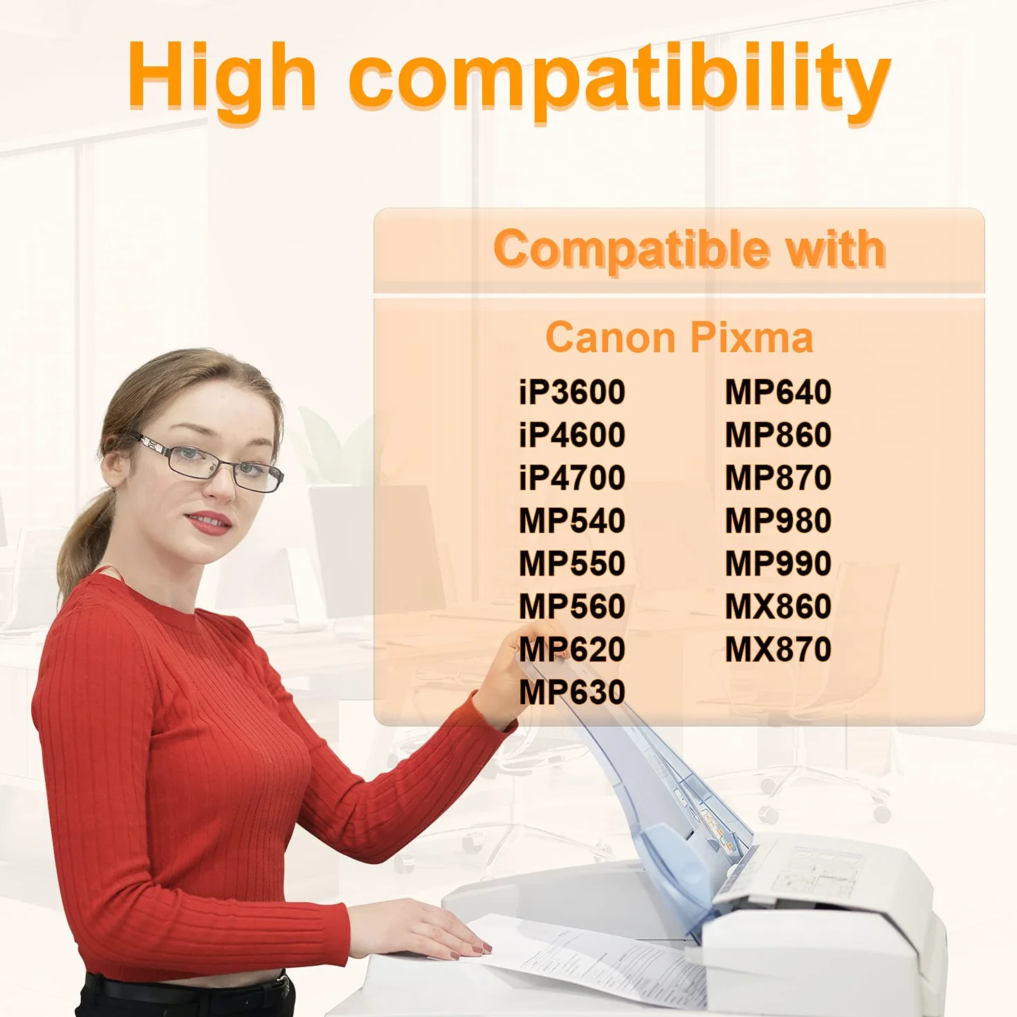 D&C 10x wkłady atramentowe kompatybilne z Canon PGI-520 CLI-521 dla Canon Pixma IP3600 IP4600 IP4600X IP4700 MP540 MP550 MP560 MP620 MP630 MP640 MP640R MP980 MP990 Seria MX860 MX870