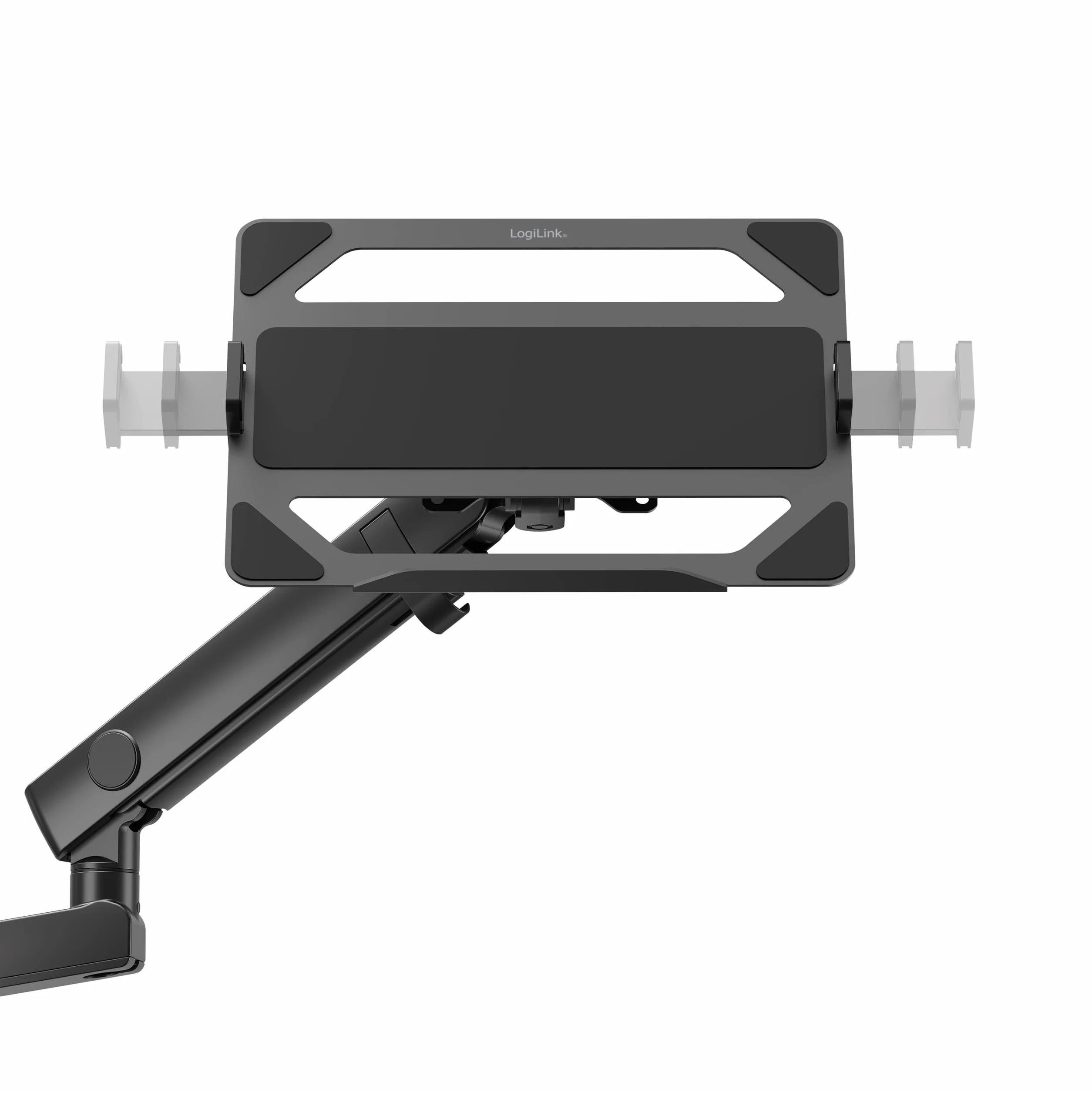 LogiLink BP0203 – uchwyt na laptopa na ramiona monitora, pasuje do urządzeń o przekątnej ekranu 11,6–17,3", maks. 9 kg