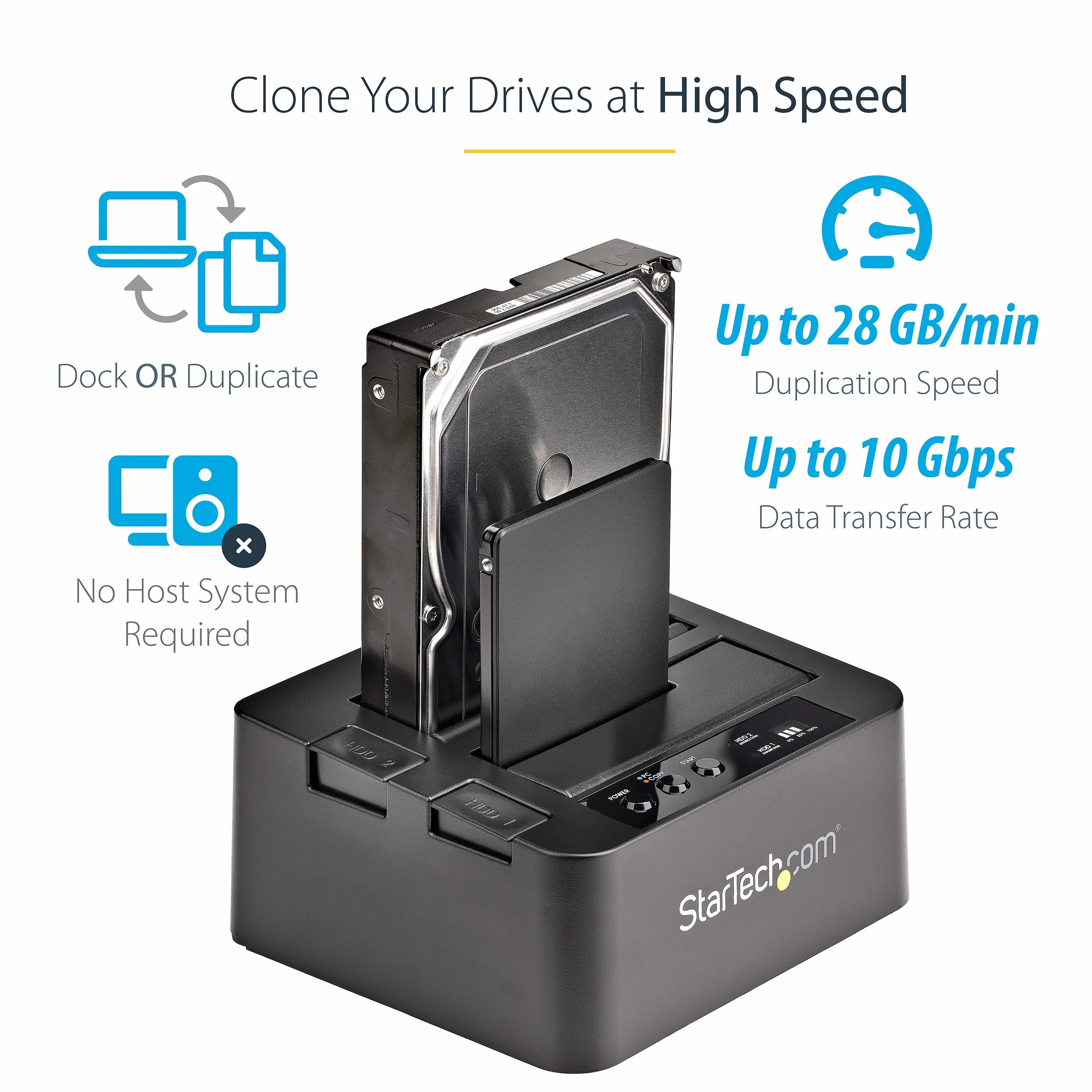 StarTech.com Powielacz USB 3.1 10 Gb/s do dysków SATA 2.5/3.5 SDOCK2U313R