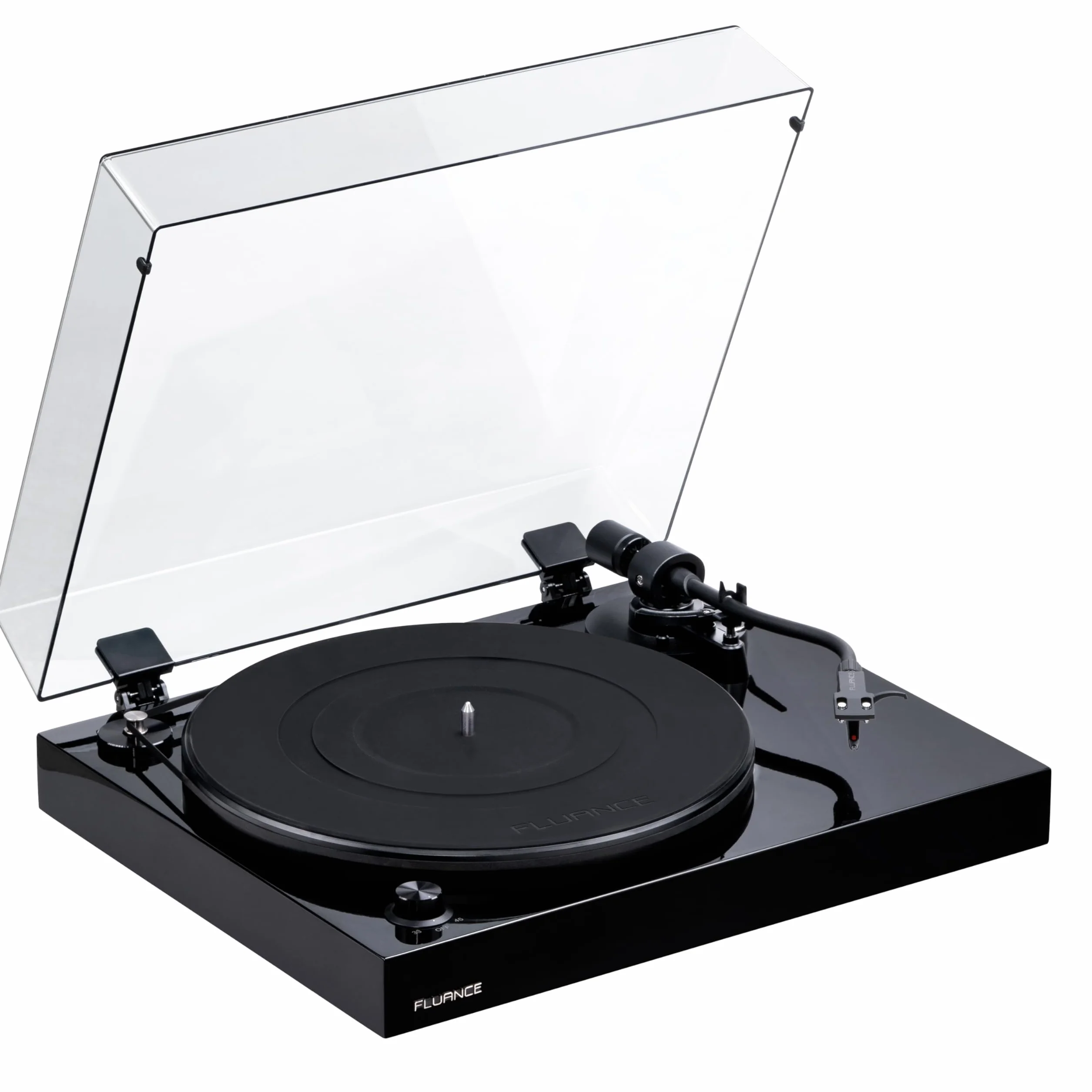 Fluance RT82 Reference High Fidelity winylowy gramofon z wkładką Ortofon OM10, czarny fortepianowy