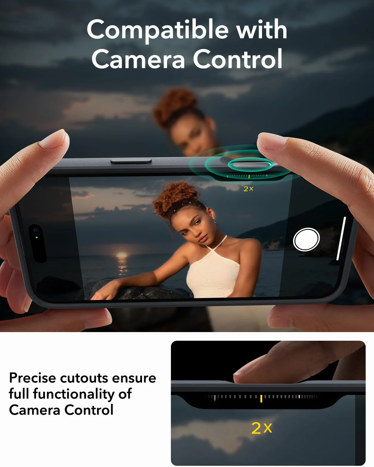 ESR Etui do iPhone 16 Pro półprzezroczyste matowe MagSafe ochrona klasy wojskowej czarne