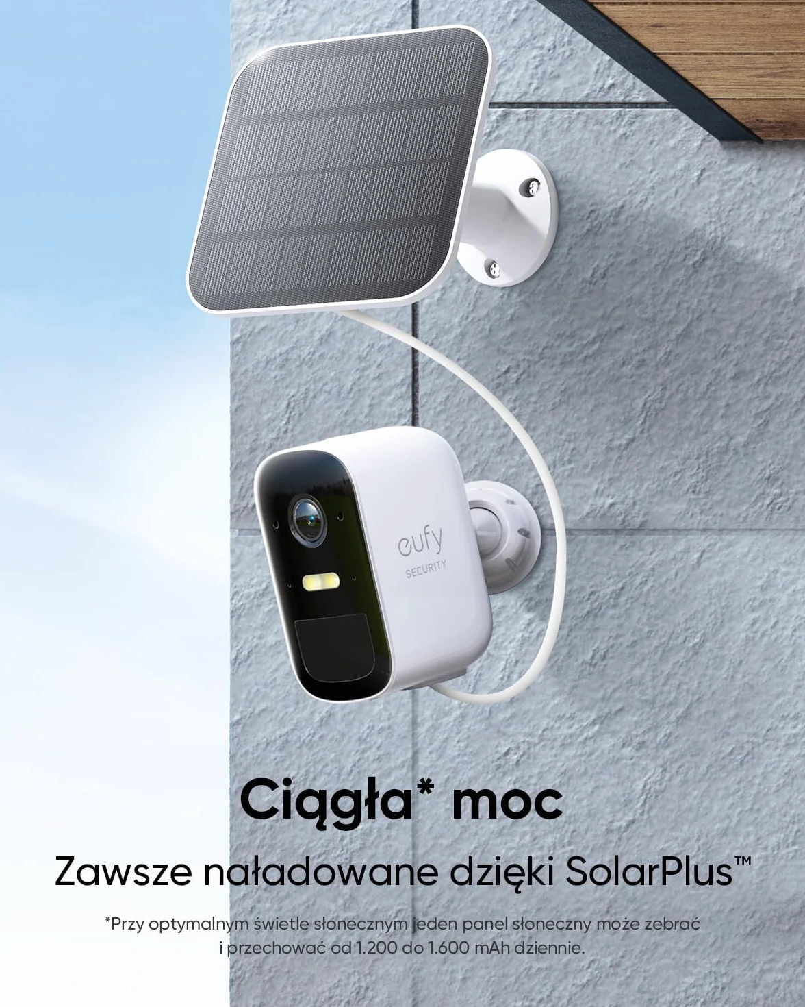 eufy Security eufyCam 2C Pro+Panel słoneczny, kamera do monitoringu zewnętrznego, rozdzielczość 2K, bateria 180 dni, kompatybilna z HomeKit, IP67, zestaw kamer do monitoringu zewnętrznego 2+1