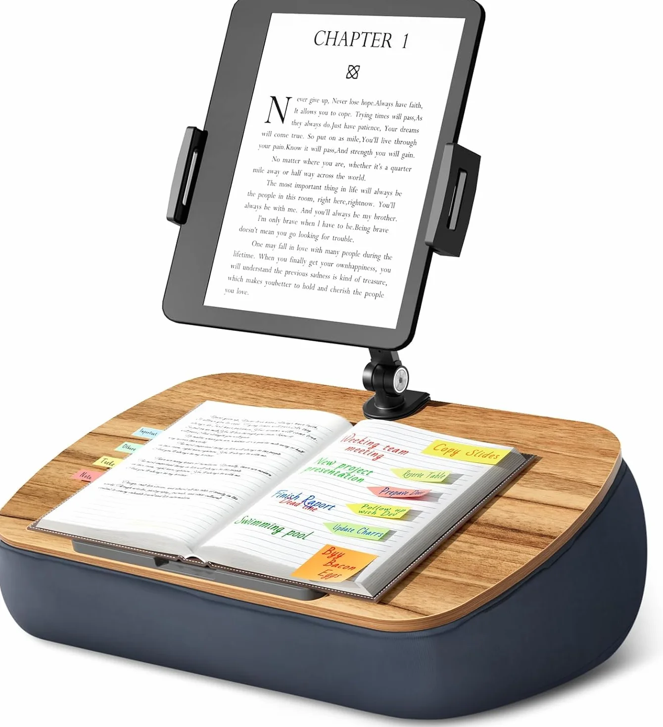 Beanbag poduszkowy stojak na tablet, uchwyt na tablet z regulowanym ramieniem, kompatybilny z iPadem, Kindle, telefonem komórkowym (4,7-13 cali), biurko na kolana do czytania bez użycia rąk w