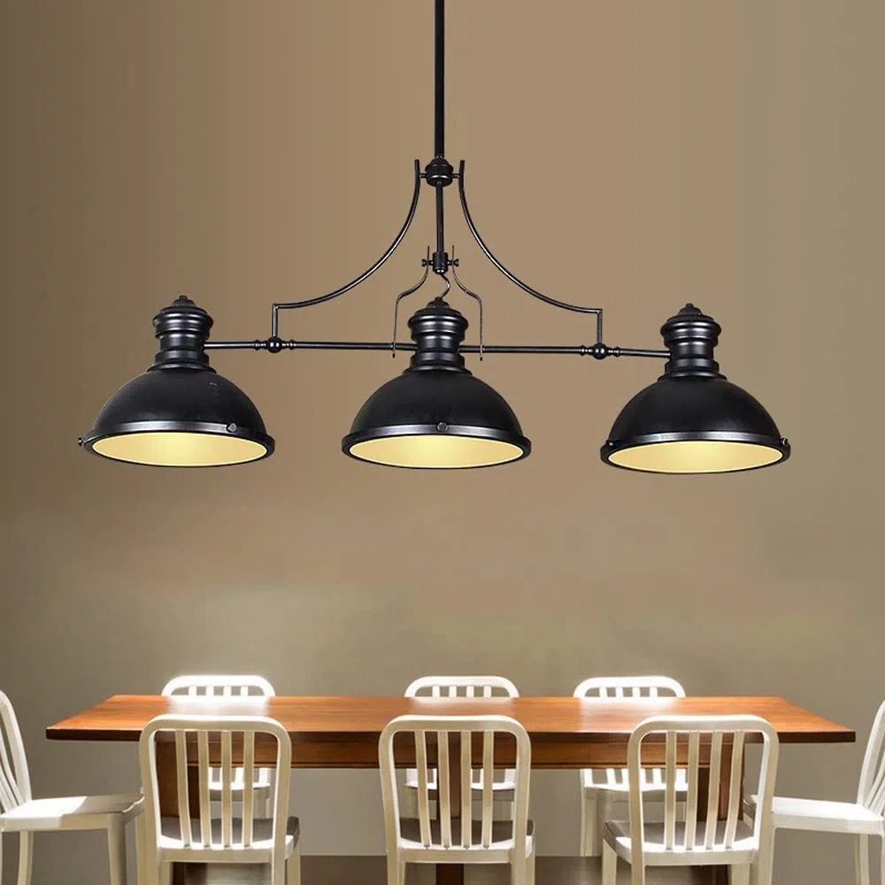 Przemysłowa lampa wisząca z 3 światłami