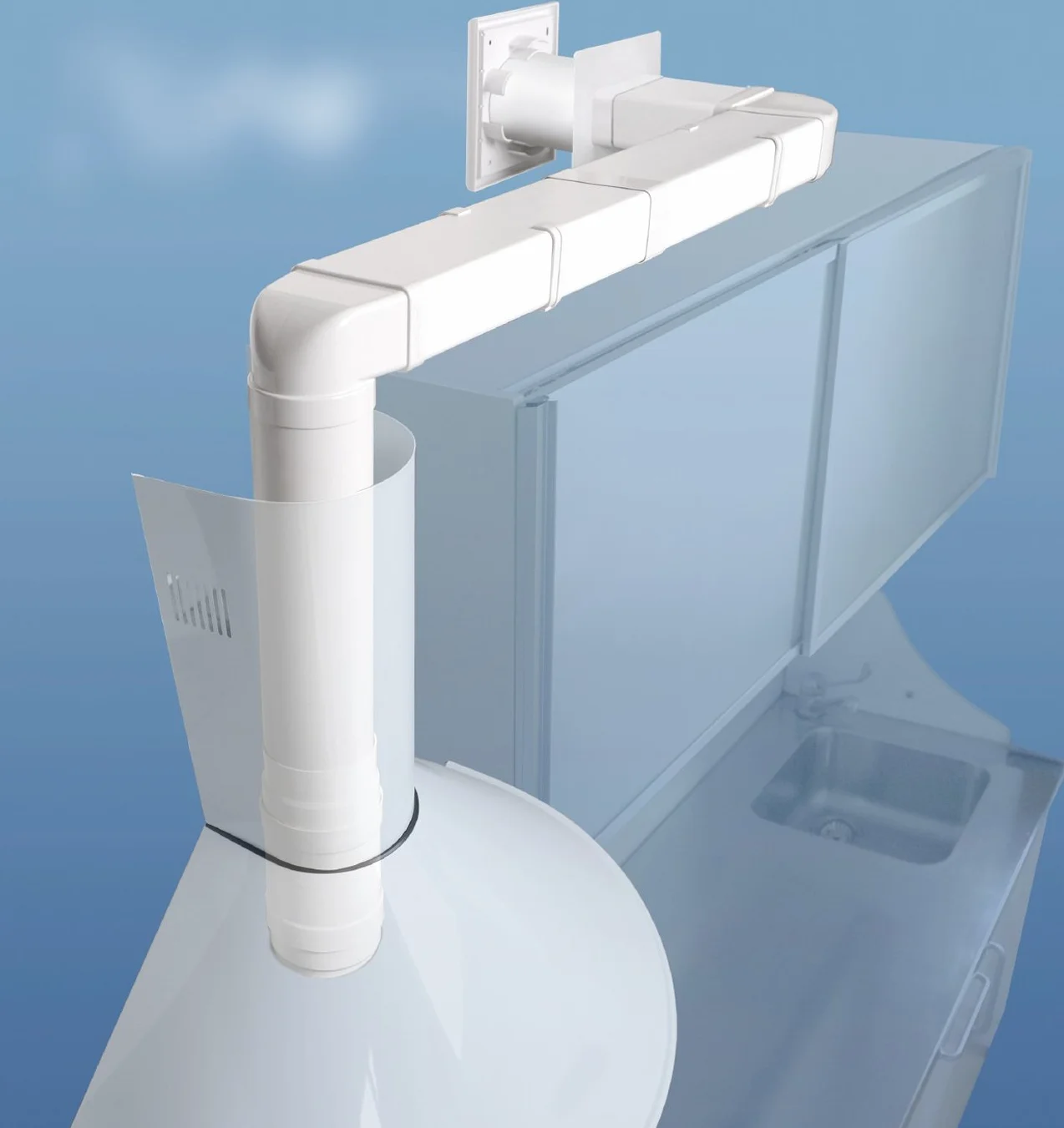 La Ventilazione CG125B ABS kanałowe złącze wentylacyjne, białe, średnica 125 mm