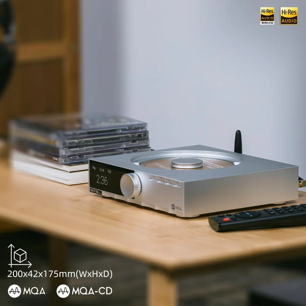 S.M.S.L PL200 MQA Odtwarzacz CD Hi-Fi AK4499EX Bluetooth Wzmacniacz Słuchawkowy DAC Srebrny