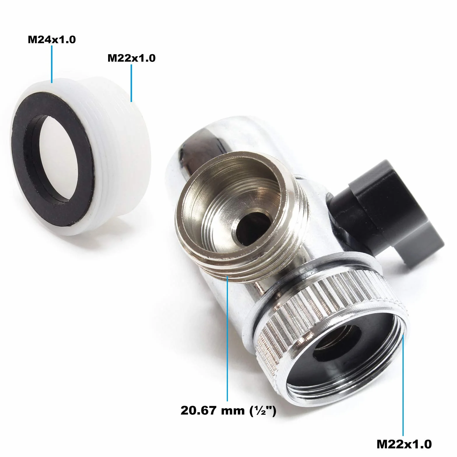 Naturewater NW-PR103 3-stopniowy filtr do wody, 5 µ, 20,67 mm (1/2"), wkład PP Ø62 mm, uchwyt ścienny filtra, klucz do filtra, filtr osadów blok węgla aktywnego granulat węgla aktywnego