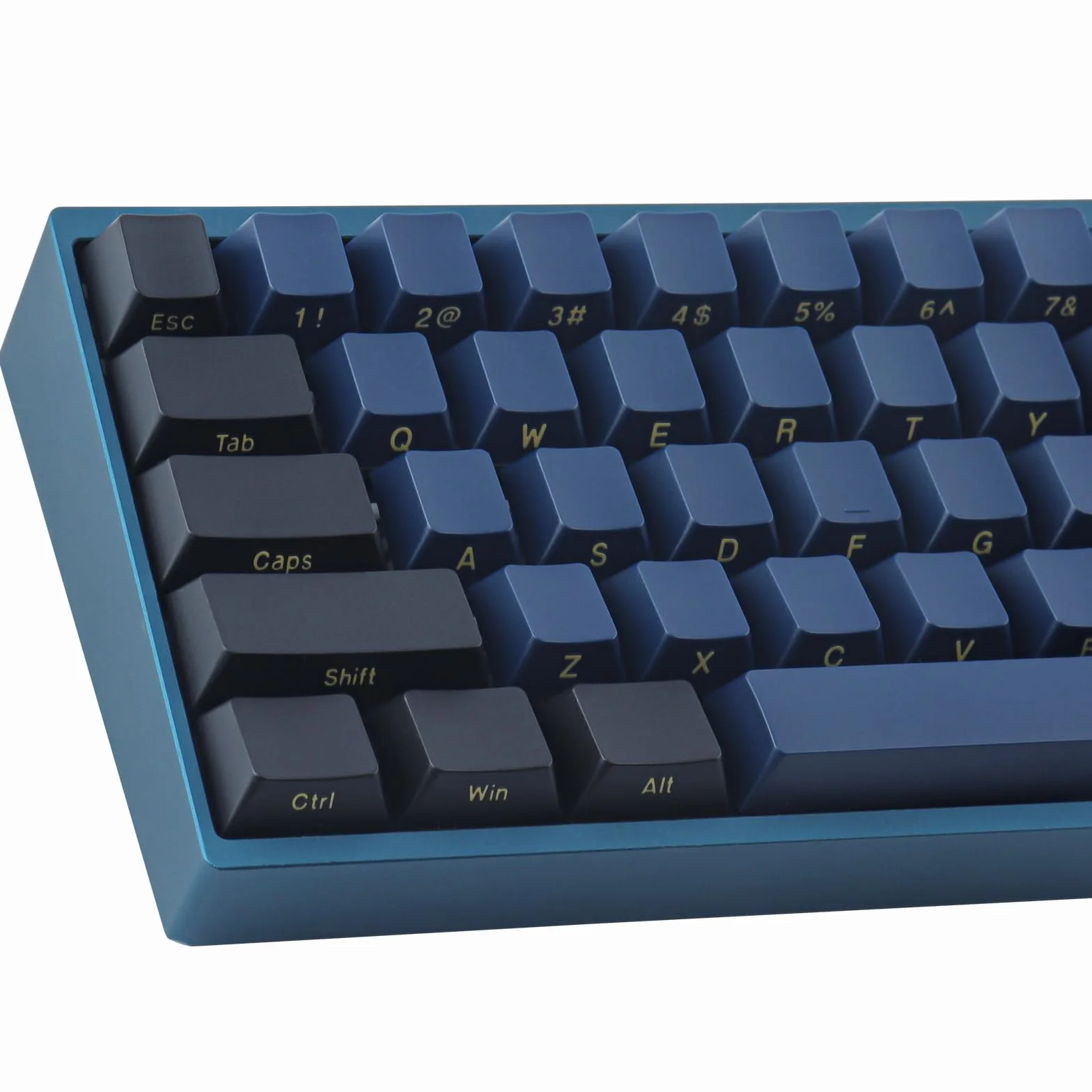 Hyekic Double Shot Keycaps 147 klawiszy Cherry Profile Blue Samurai Letter Side Grawerowane klawisze do ANSI i ISO Layout Cherry MX klawiatura mechaniczna