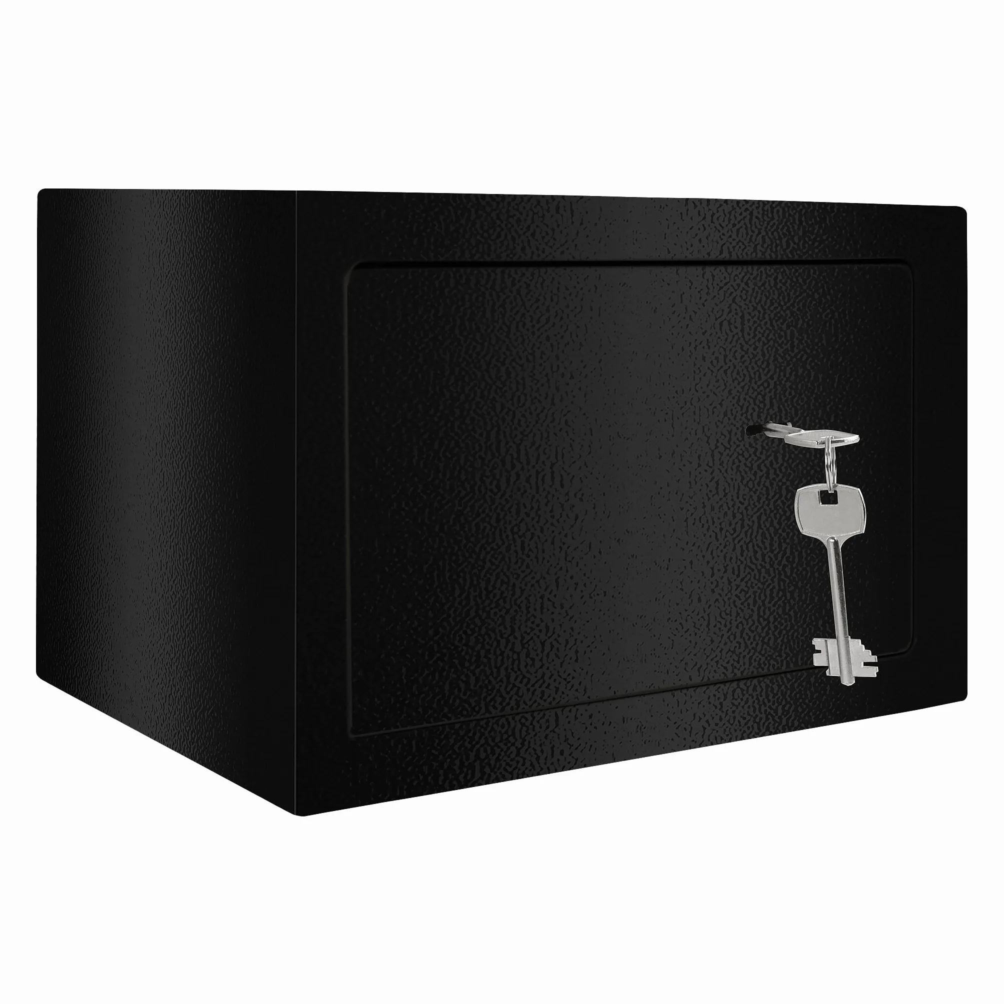UISEBRT Sejf meblowy z zamkiem dwubrodowym – sejf na klucze, zamykana, na pieniądze, do domu, biura, hotelu, 31 x 20 x 20 cm, czarny