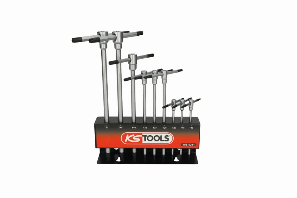 KS Tools 158.5211 stojak na 9 kluczy Torx T-Handle/9-częściowy