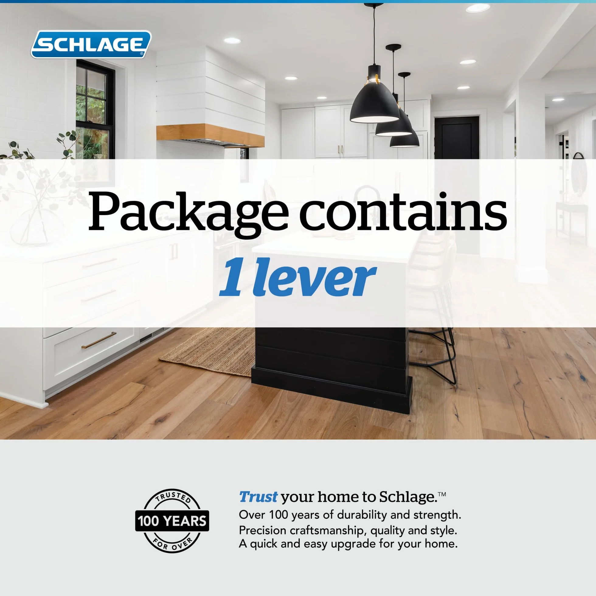 SCHLAGE Lever Non-Turning Lock, Polished Nickel (F170 LAT 618)