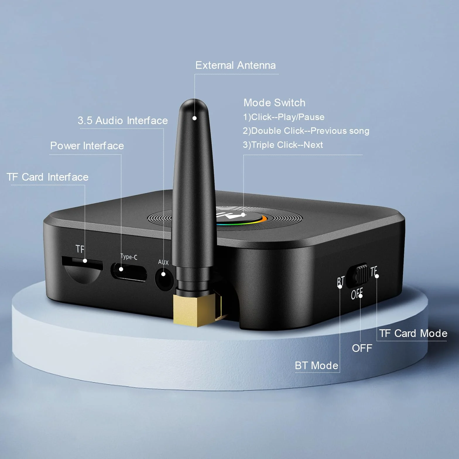odbiornik Bluetooth 5.1, odbiornik, bezprzewodowy adapter audio 2 w 1, z optycznym koncentrycznym złączem AUX 3,5 mm RCA AUX, do samochodowego zestawu stereo, wzmacniacza