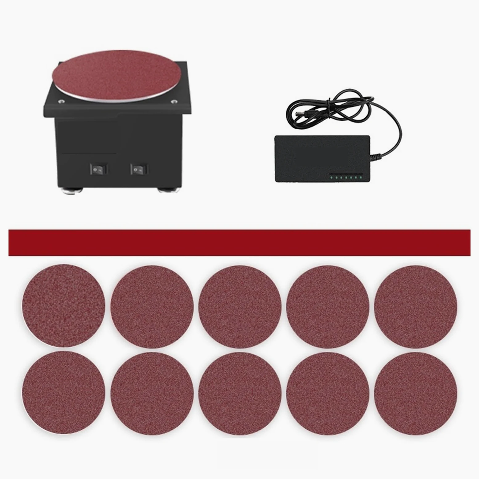 Szlifierka Mini elektryczna szlifierka taśmowa DIY szybka maszyna z piaskiem wielofunkcyjna szlifierka biurkowa narzędzie do polerowania drewna(Set meal 1)