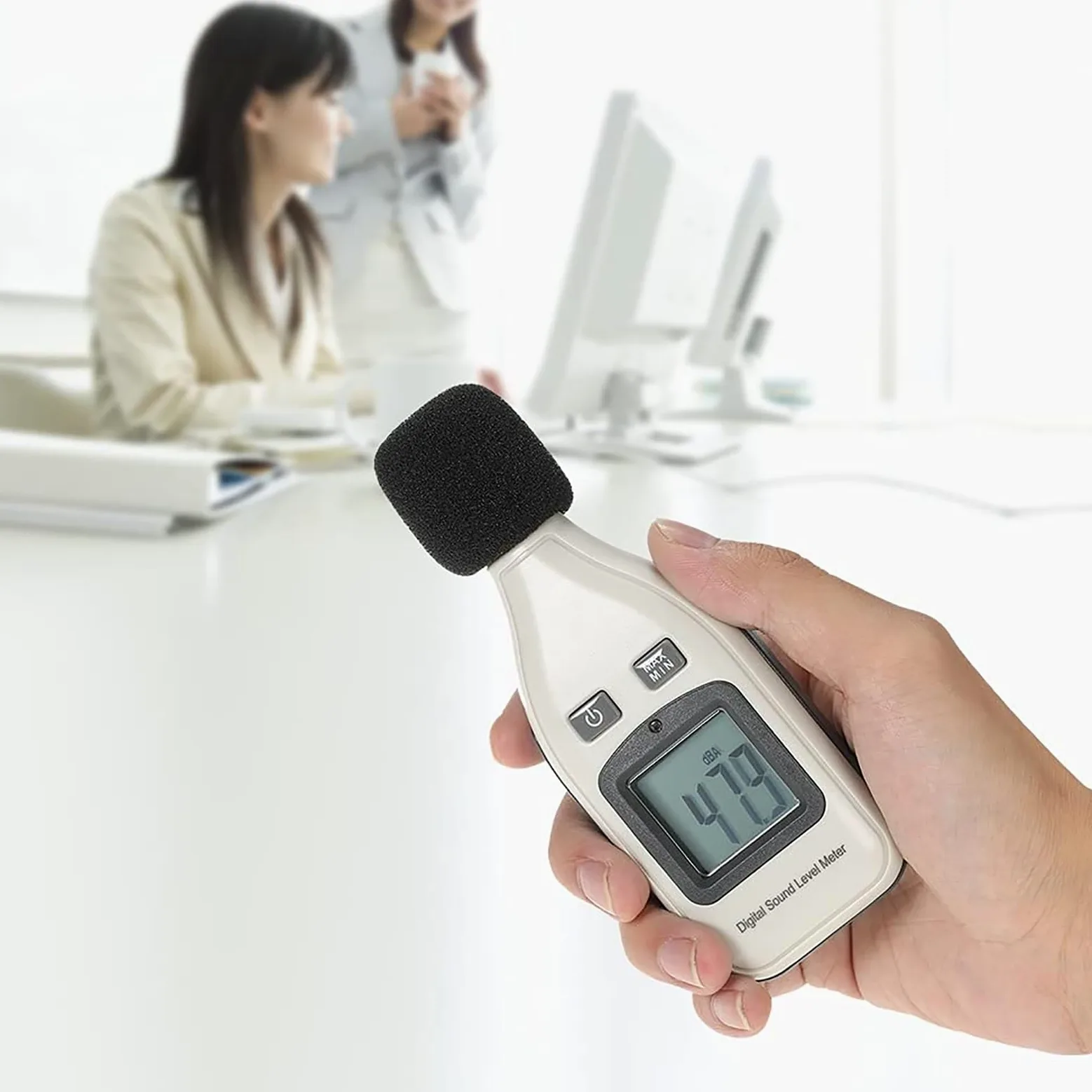 Cyfrowy Miernik Poziomu Dźwięku, Ręczne Narzędzie Pomiarowe Z Wyświetlaczem LCD, Zakres Pomiarowy Od 30 DB Do 130 DB, Funkcja Automatycznego Wyłączania Do Stosowania W Szkołach Warsztatowych