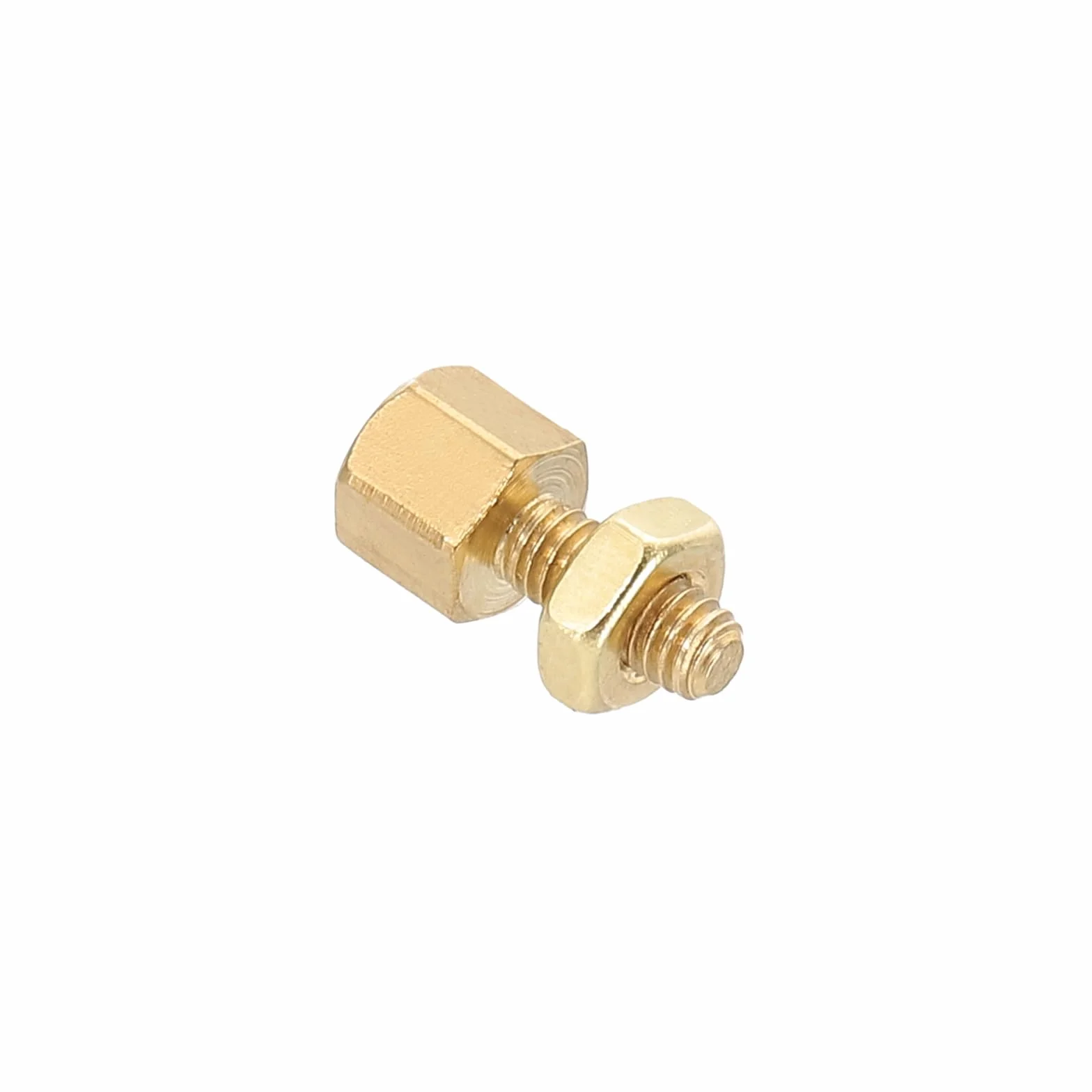 PATIKIL Śruby dystansowe M2,5X4mm+6mm, 100szt. męskie do żeńskich sześciokątnych mosiężnych dystansów PCB, zestaw śrub dystansowych z nakrętkami do płytek drukowanych komputerowych, złote