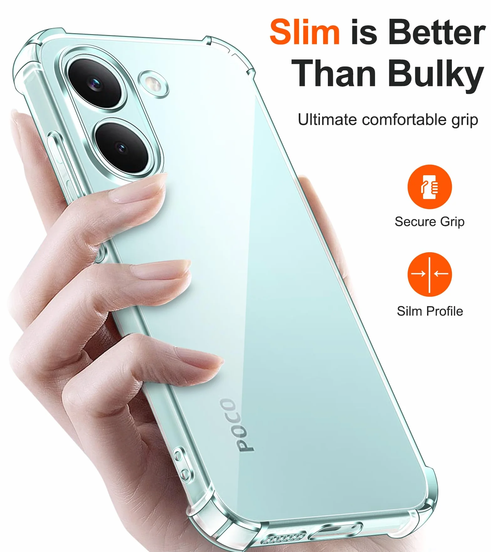 iVoler Etui 3 w 1 do Xiaomi Poco X8 Pro 5G z 2 sztukami szkła hartowanego, odporna na wstrząsy przezroczysta obudowa odporna na zarysowania, cienka miękka silikonowa obudowa ochronna TPU