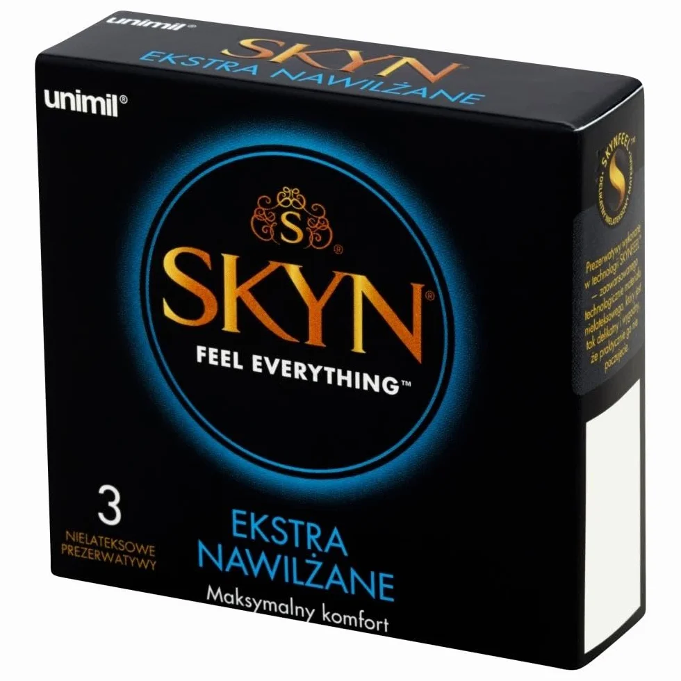 UNIMIL SKYN Extra Nawilżane Prezerwatywy - 3 sztuki
