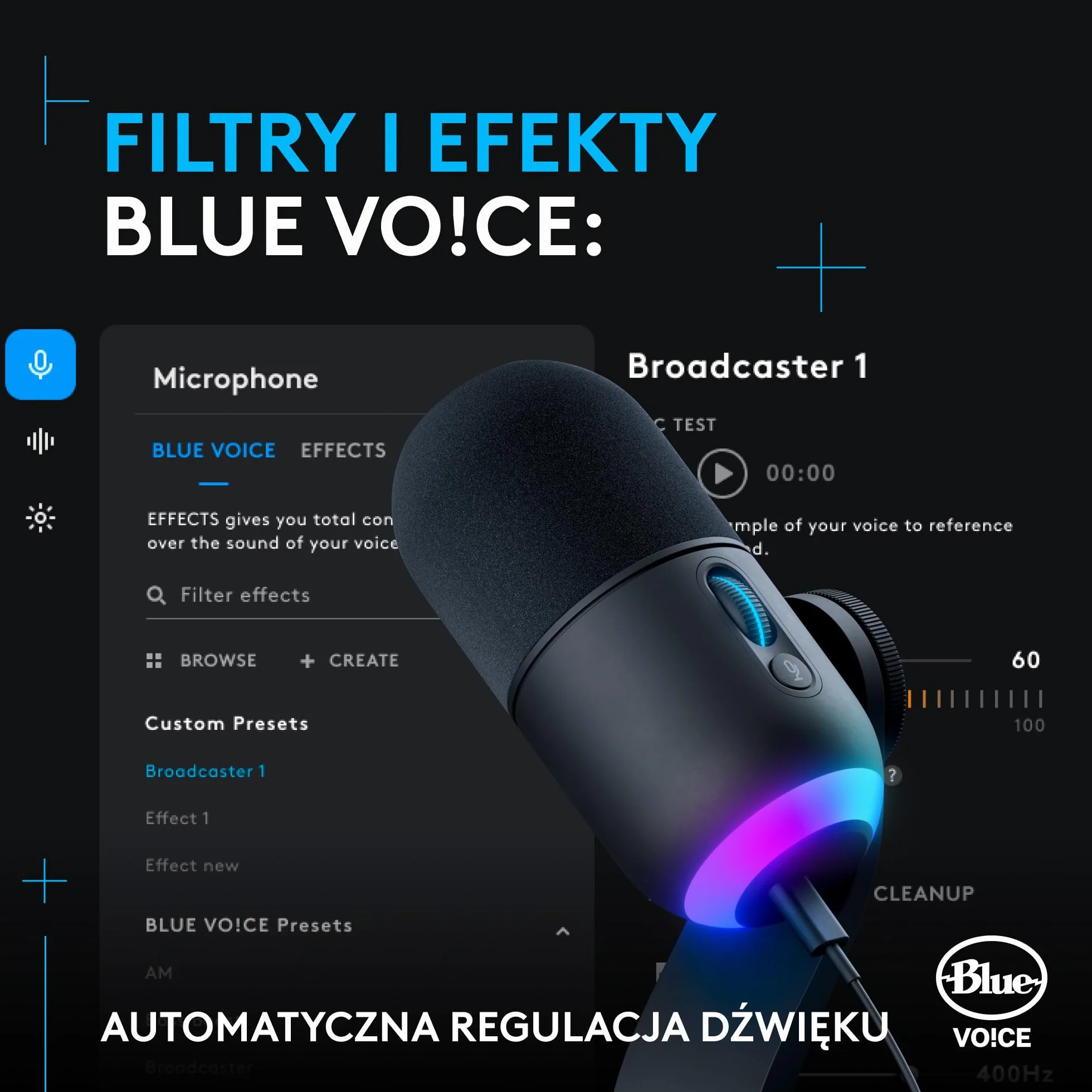 Logitech G Yeti GX Dynamiczny mikrofon do gier RGB z LIGHTSYNC, mikrofon USB do przesyłania strumieniowego, superkardioidalny, USB Plug and Play do komputera PC/Mac – czarny