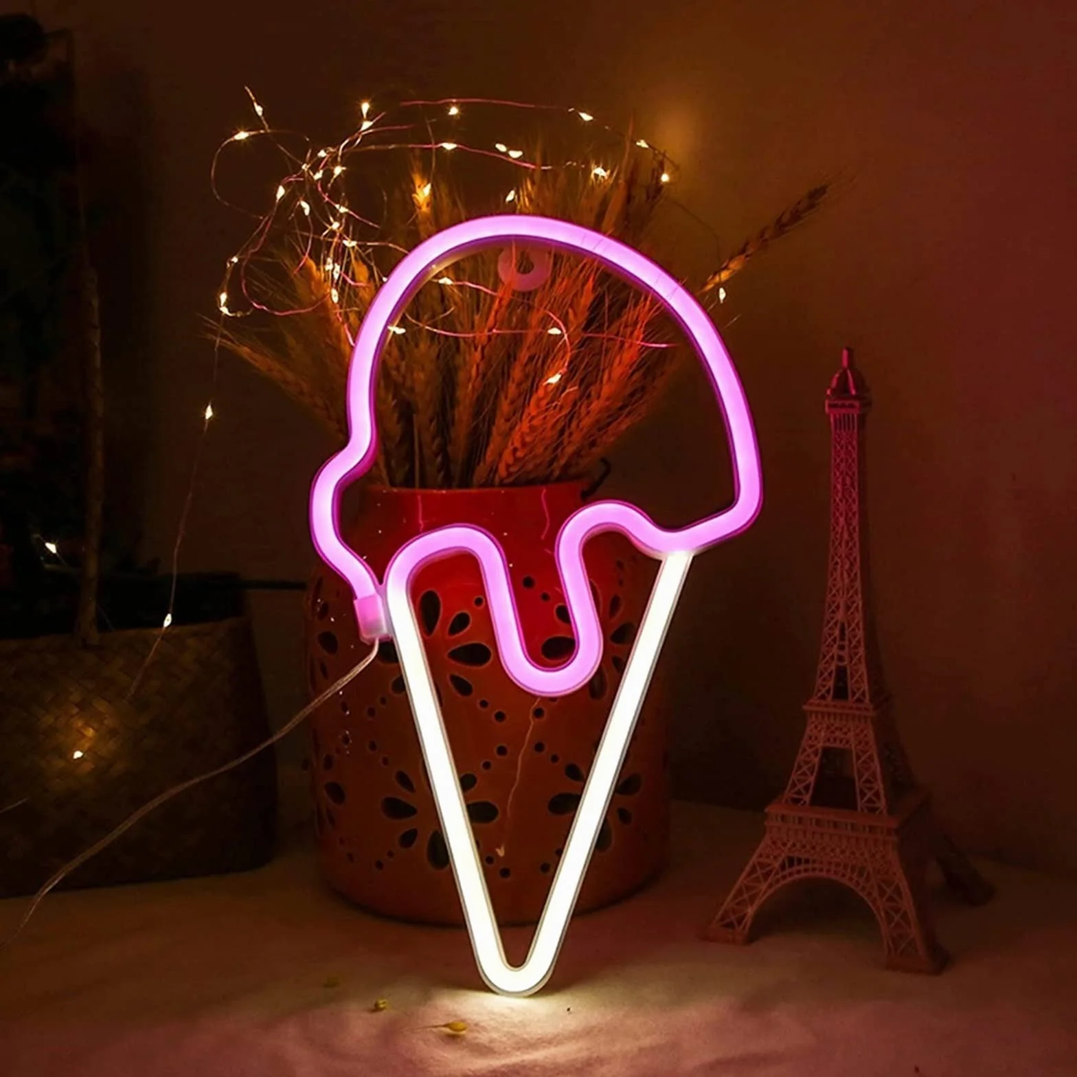 Lody LED Neon LED modelowanie światła Luminous Letters szyld panel akrylowy Neon dekoracyjne światło, 32.5x18.5cm