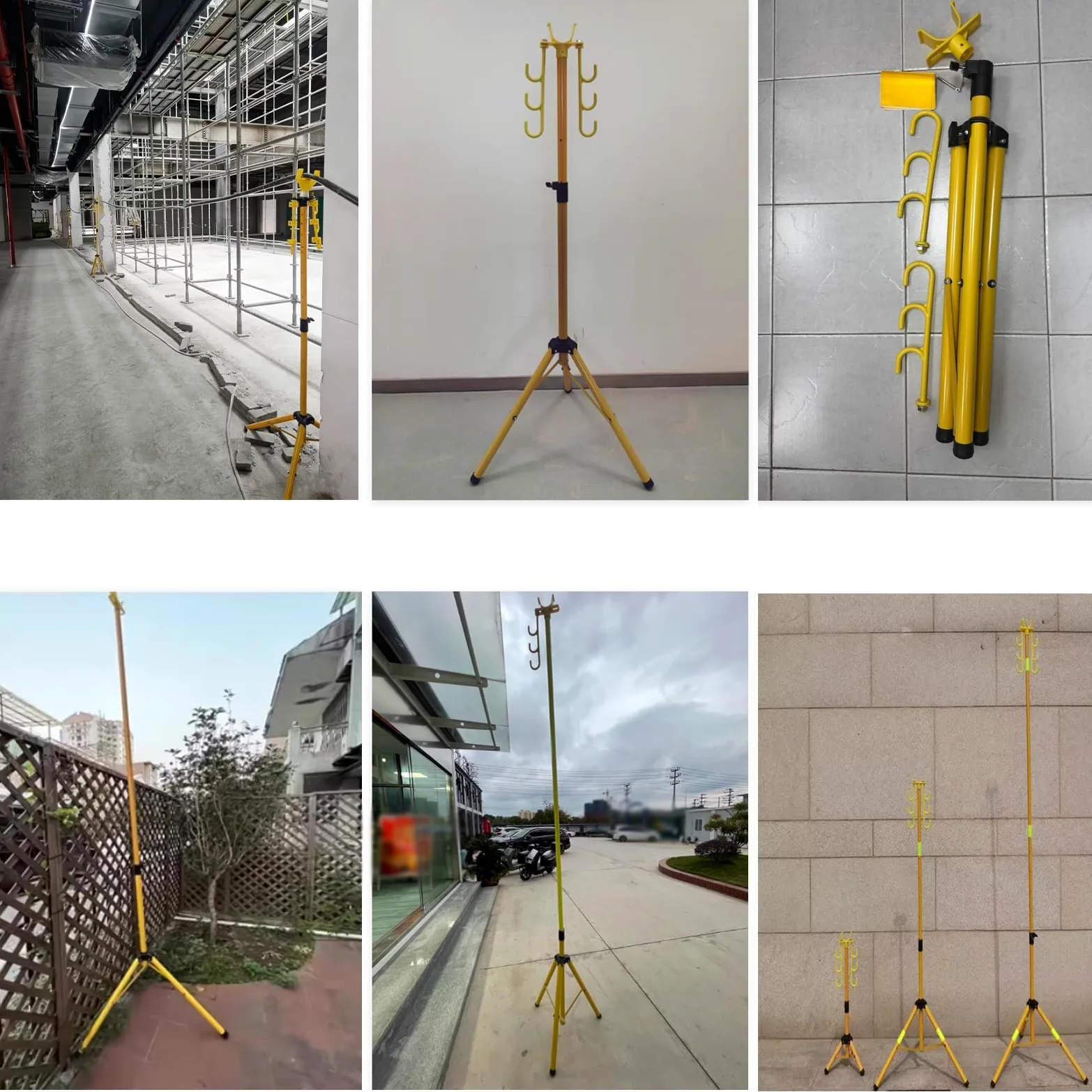 Izolowany Wspornik Kablowy, Wspornik Kabla W Miejscu Pracy | Wciągany, Izolacyjny Uchwyt Kablowy FRP 110kV Do Tymczasowego Okablowania, 2 3,0m, Regulowany(Tallest 2m/6.6 ft)