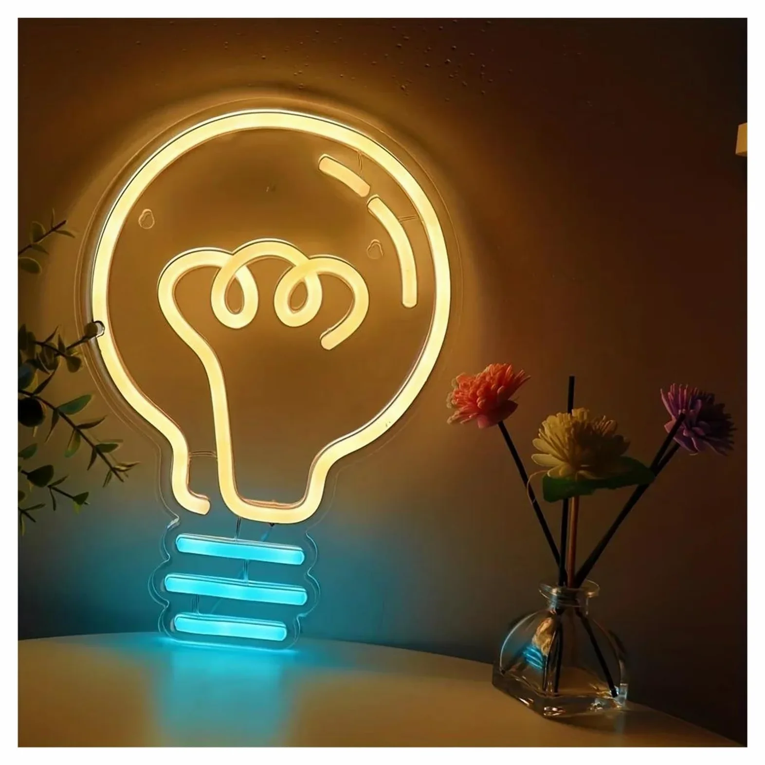 Wiszące neony artystyczne Żarówki Neonowe LED Dekoracja Ścienna Do Pokojów Spotkania Rodzinne Imprezy Oświetlenie Sypialni Lampki Nocne 20.5cmx29.5cm