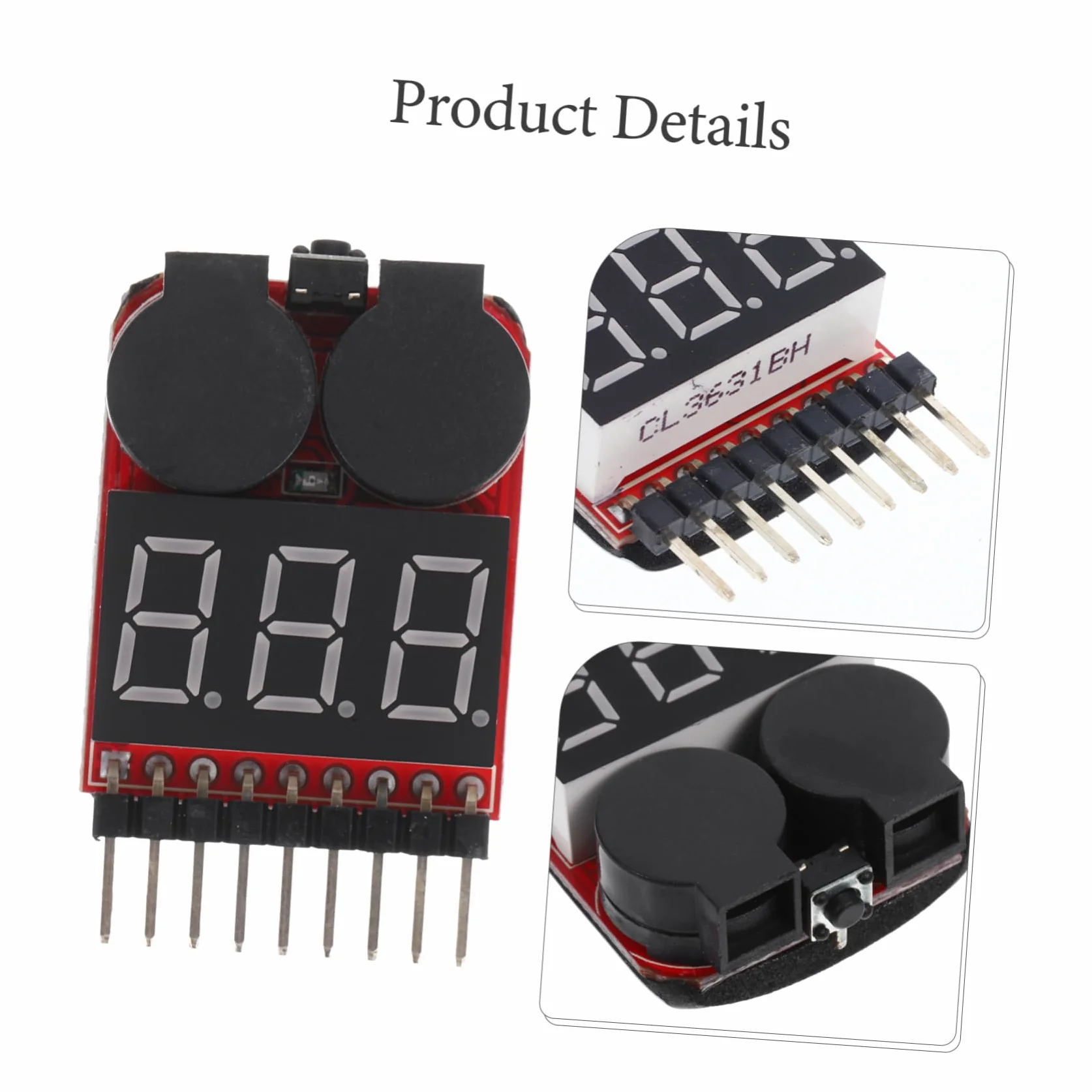 Lipo Tester Niskiego Napięcia z Alarmem Led Monitor Napięcia Akumulatorów Kompaktowy Tester Łatwy Użyciu Zapis Ustawień Ochrona Przed Przeładowaniem i Zbyt Niskim Napięciem