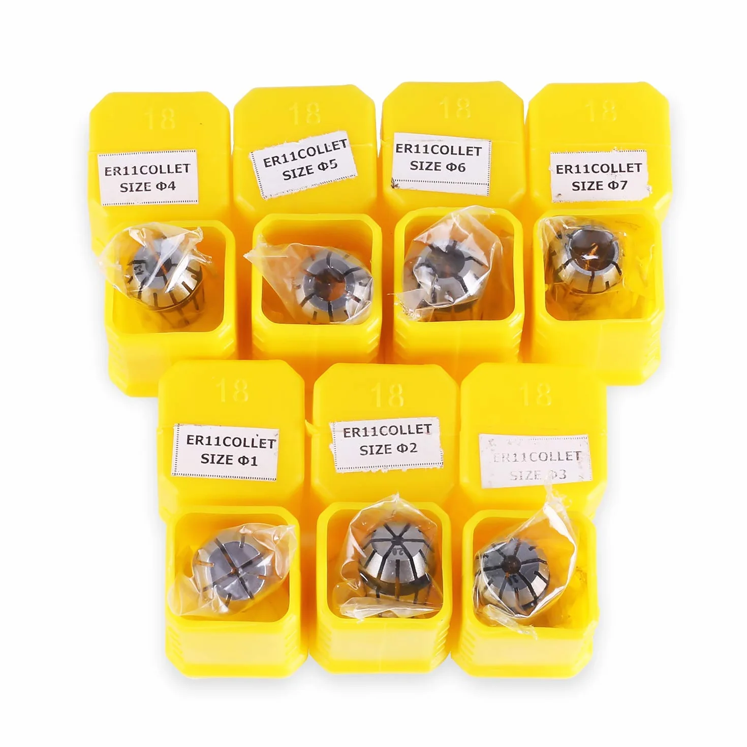 SainSmart Genmitsu zestaw tulei sprężynowych ER11 do grawerowania CNC, narzędzie tokarskie, 1 mm, 7 szt