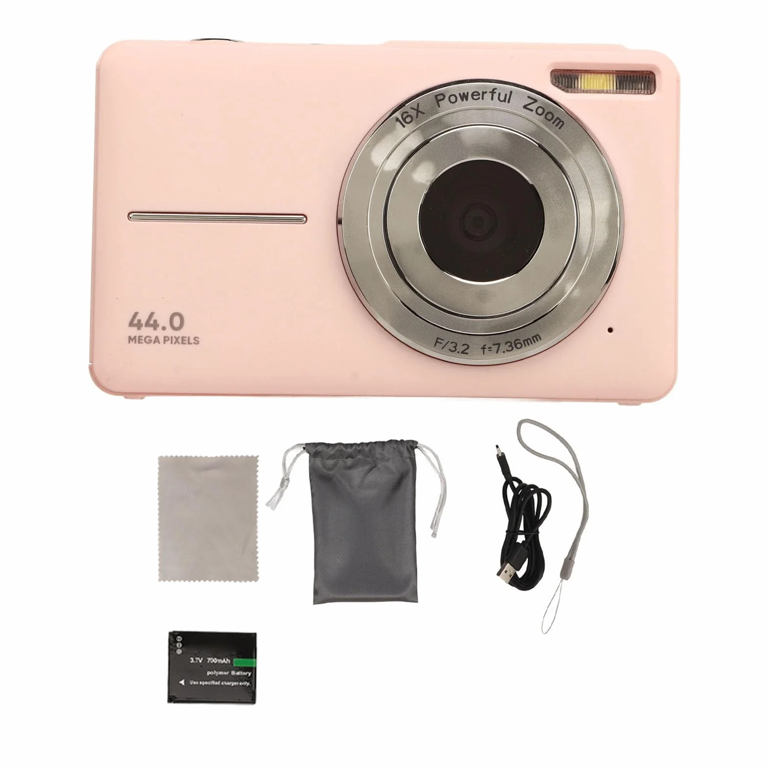 Aparat Cyfrowy FHD 1080P Vlogging Camera 44MP 16x Zoom Cyfrowy Różowy