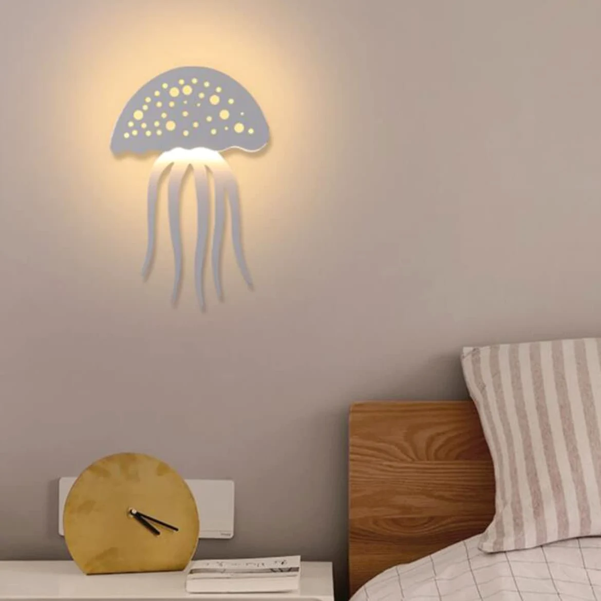 10W kinkiet kryty LED kinkiet pokój dziecięcy lampa meduzy dziecięca noc światło ścienne Cartoon oświetlenie ścienne chłopiec dziewczyna lampka nocna do sypialni ciepły biały 3000K biały