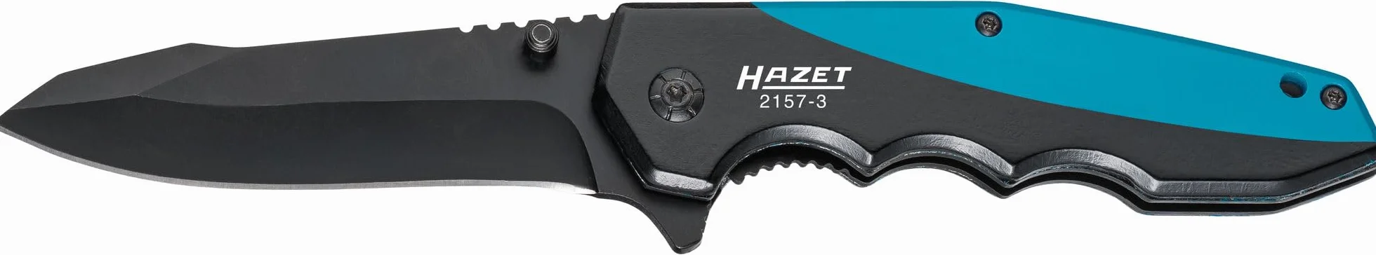 HAZET 2157-3 I Scyzoryk outdoorowy z jakość ostrzem ze stali nierdzewnej I Aluminiowa rękojeść z wgłębieniami na palce do użytku w warsztacie, przemyśle lub hobby