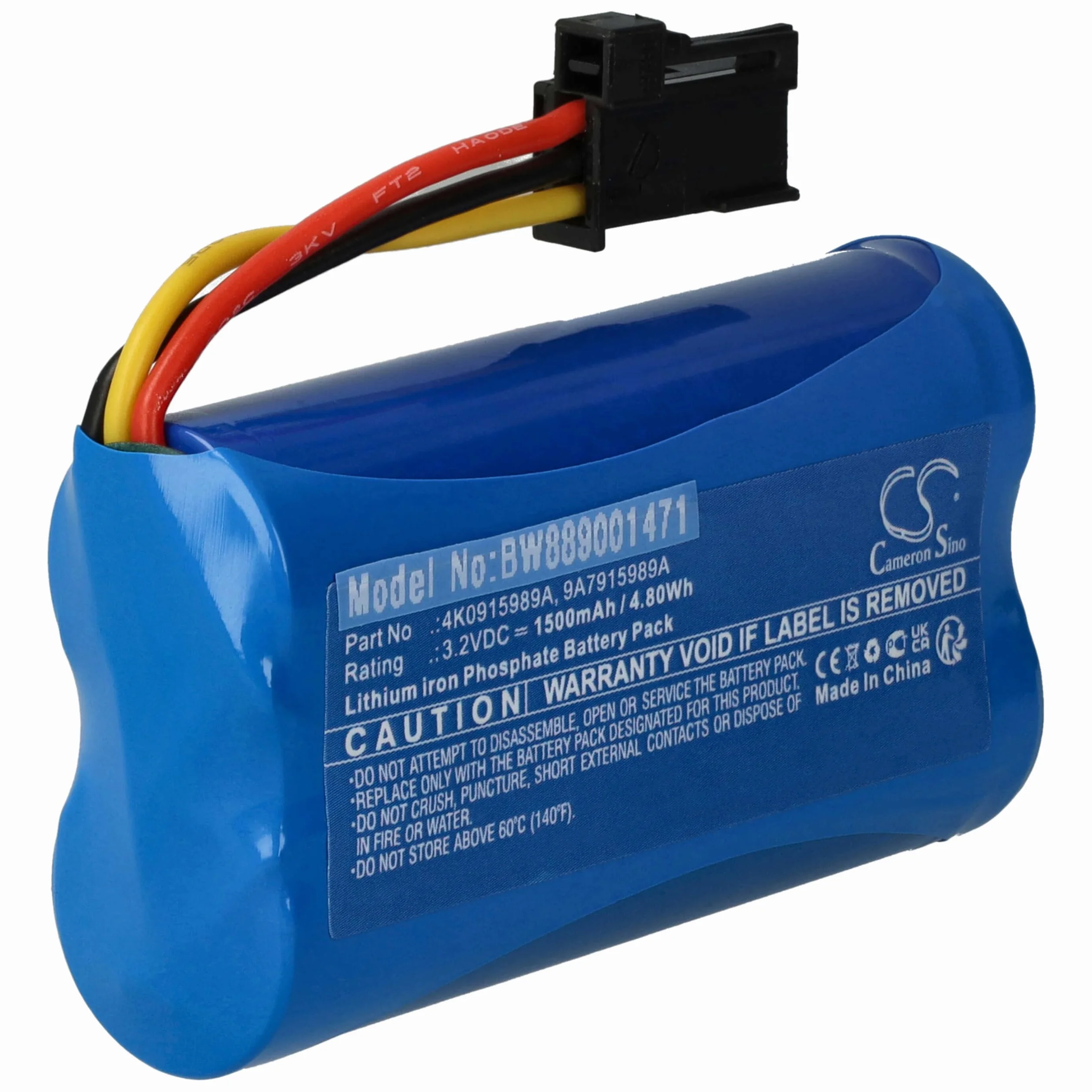 vhbw Akumulator Zastępuje Audi 4M0 907 486 4K0915989A 9A7915989A do Nadajnika Połączeń Alarmowych 1500 mAh 3,2 V LiFePO4