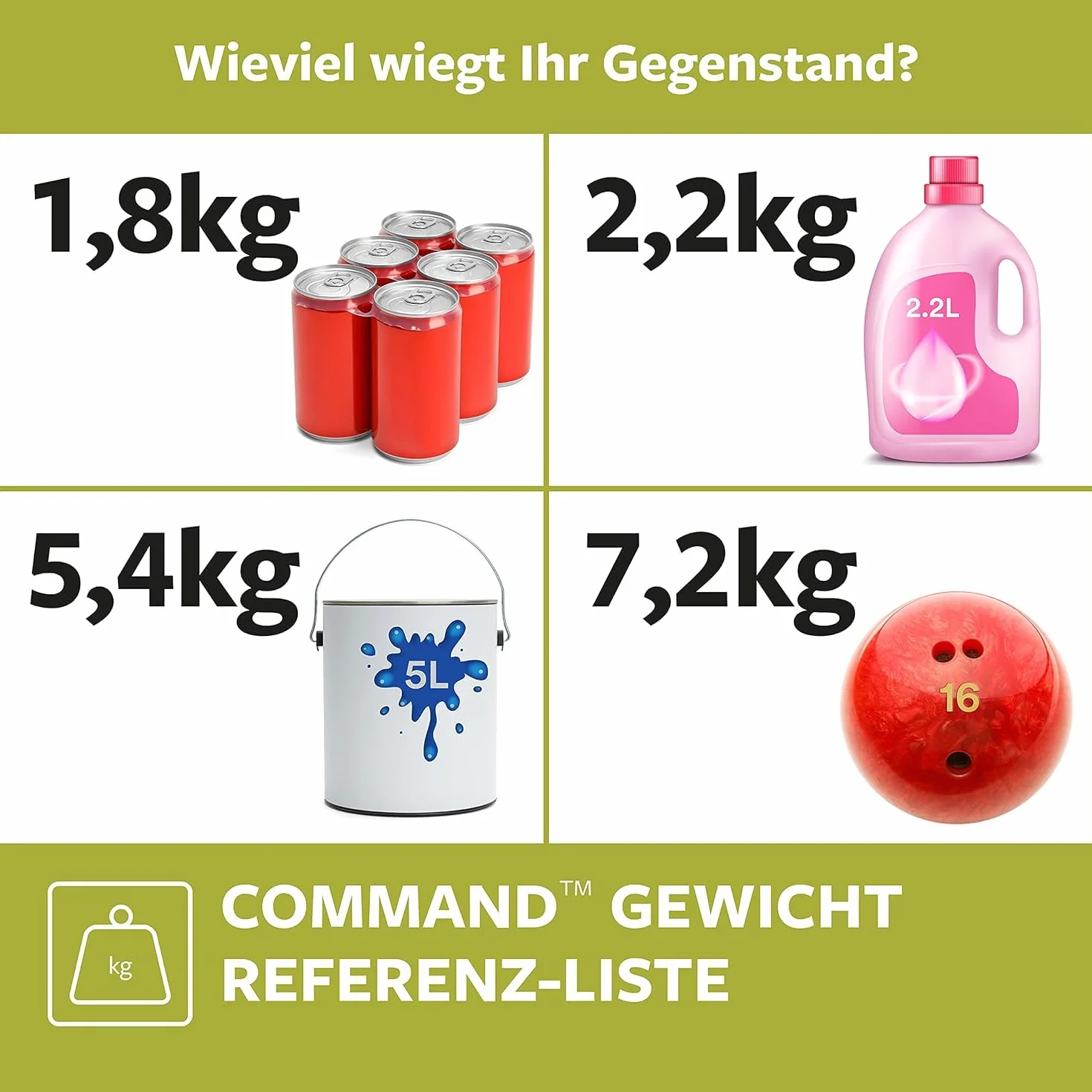 Command Command Paski do Wieszania, Biały, XL