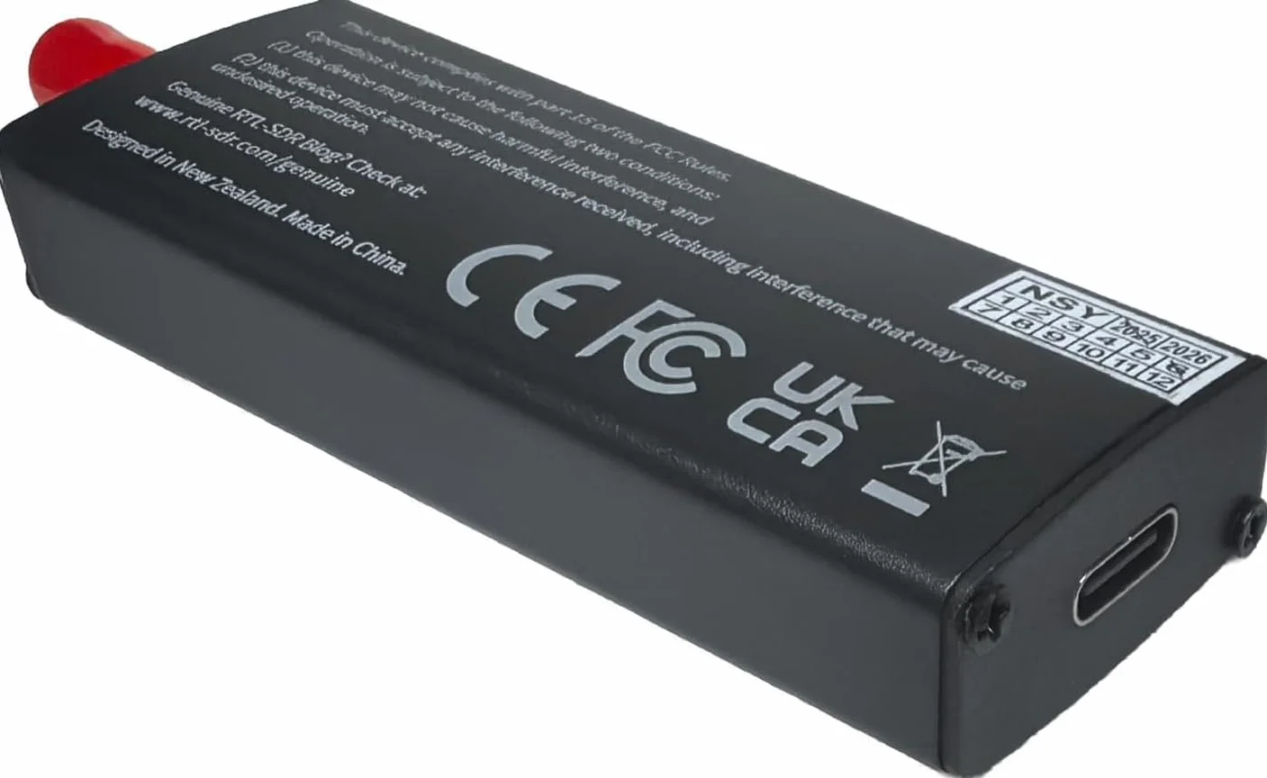 RTL-SDR Blog V4 R828D RTL2832U 1PPM TCXO SMA radio zdefiniowane programowo (tylko dongla) (USB-C)