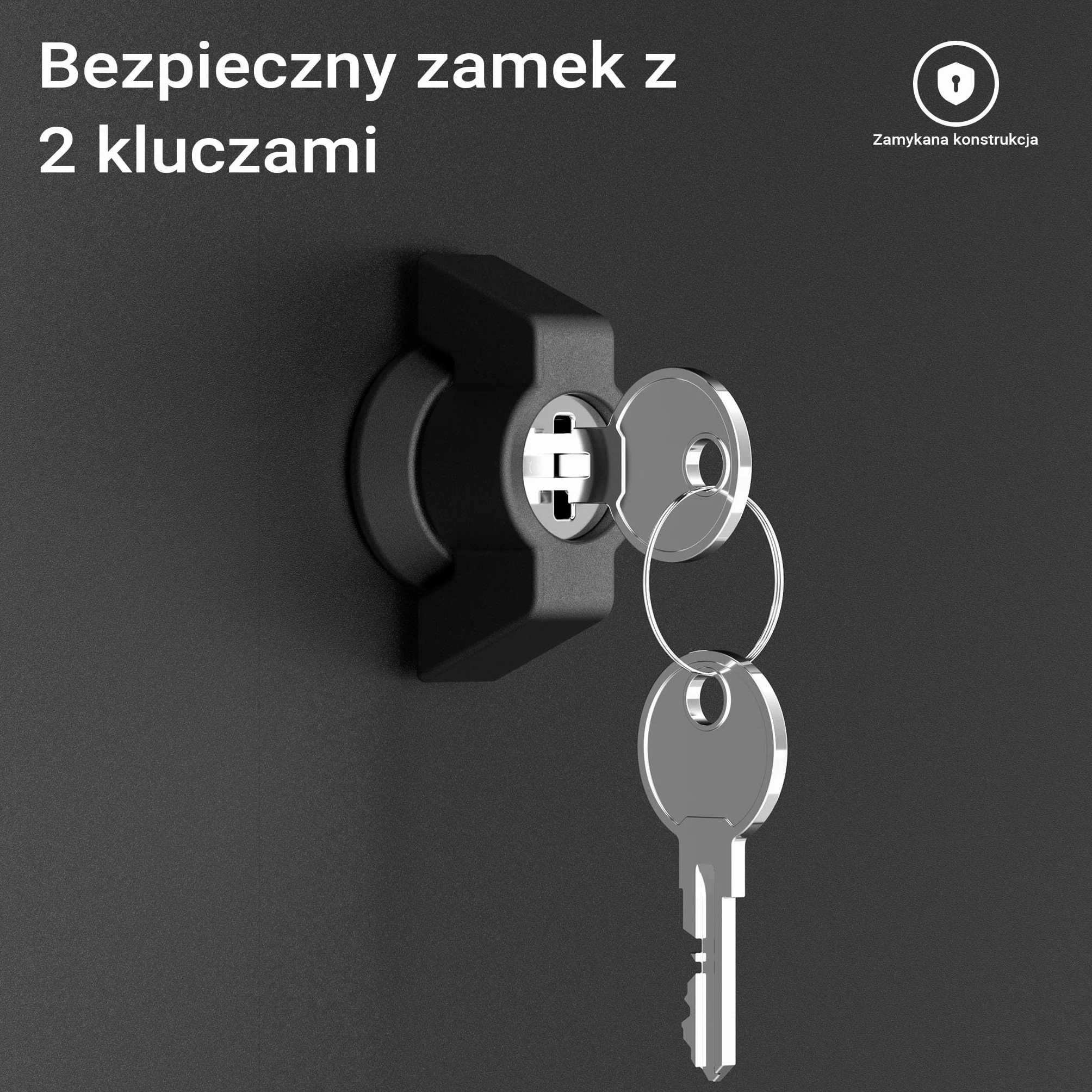 Wiltec Wolnostojąca skrzynka na listy i paczki czarna z zamkiem, zabezpieczenie korespondencji pojemnik na paczki S i L parcel box skrzynka kurierska