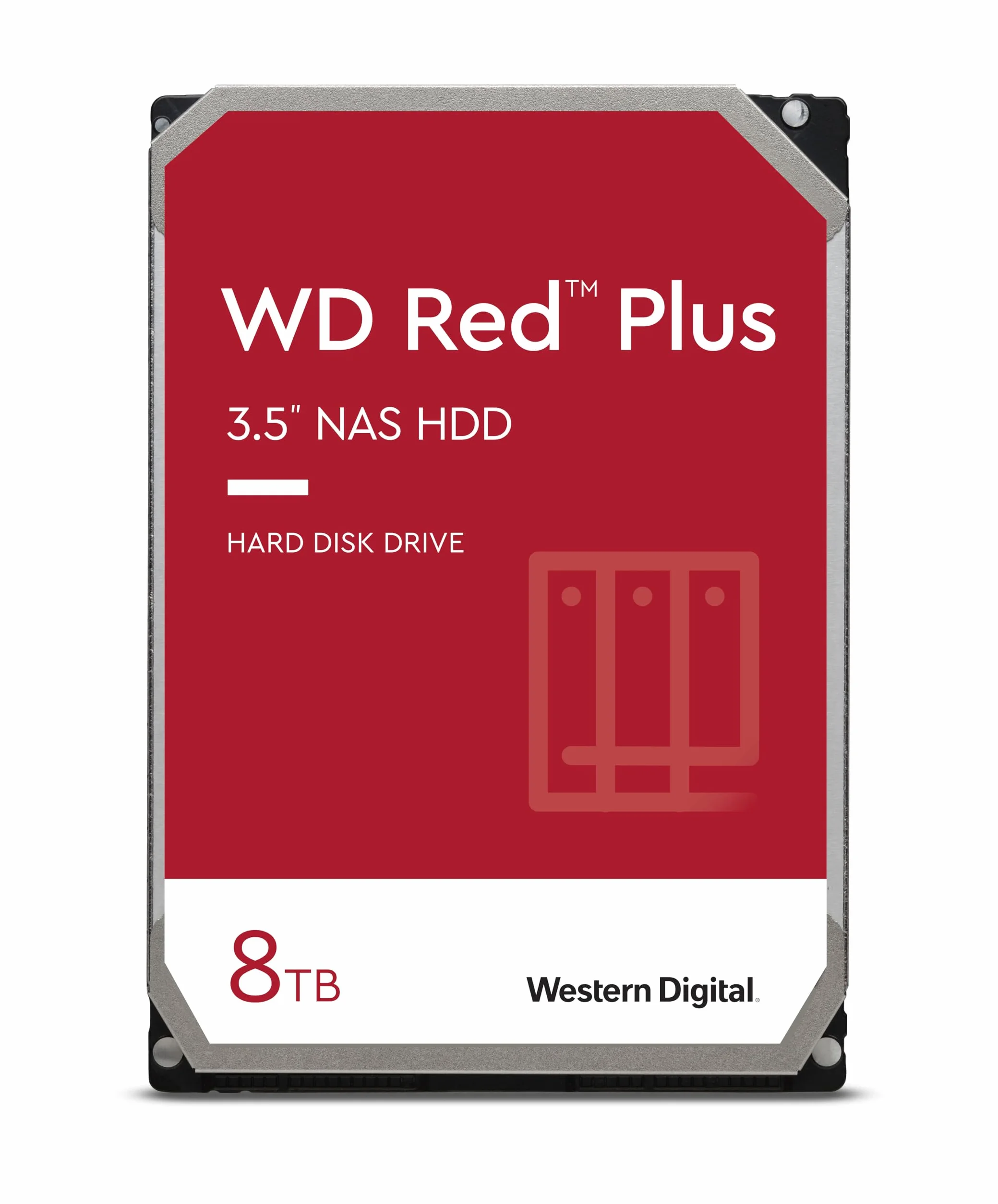 WD Red Plus 8TB wewnętrzny dysk twardy 3,5" NAS 5400 RPM SATA 6 Gb/s CMR 128MB Cache
