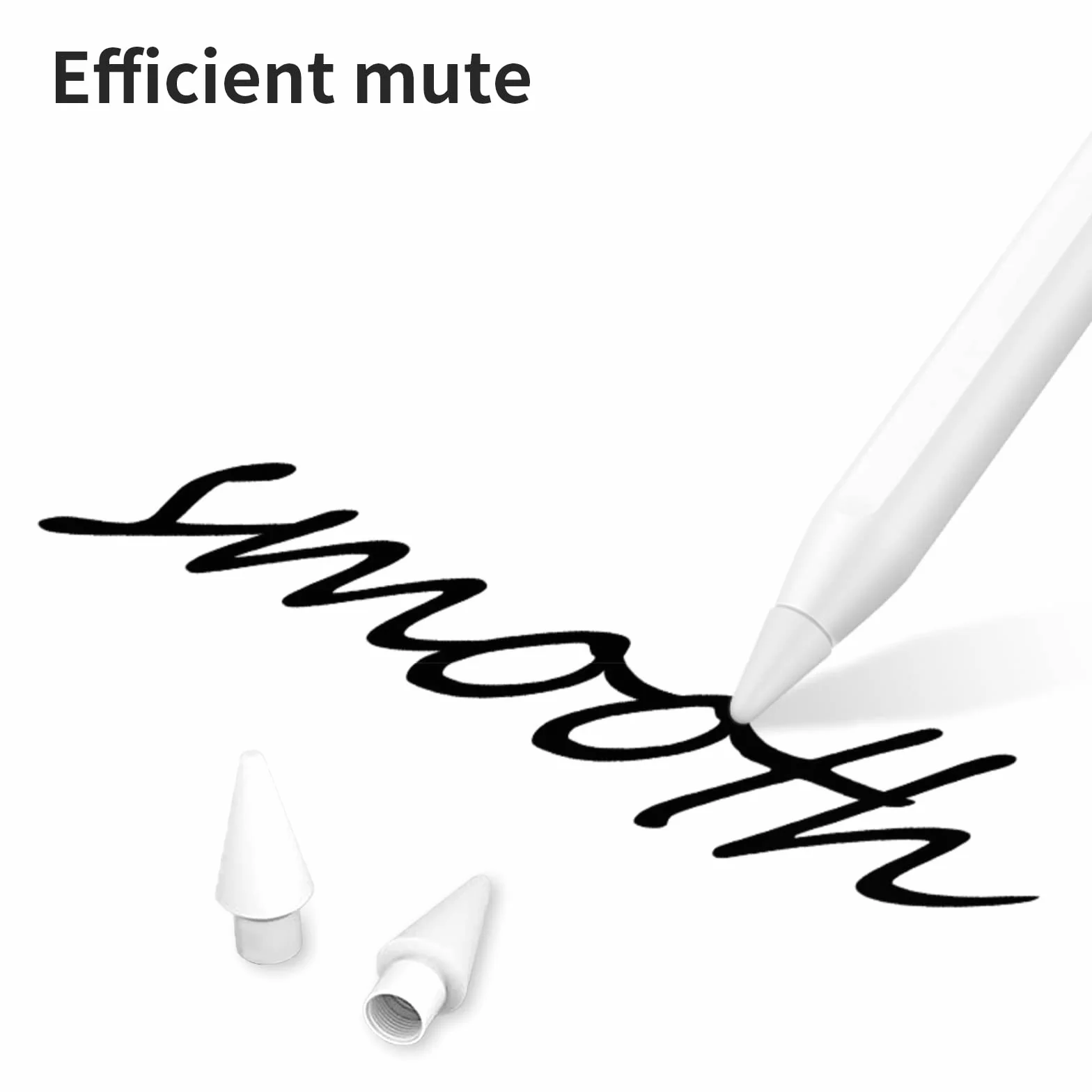 Newaner 4 szt. Końcówka kompatybilna z Apple Pencil 1 i 2 Generacja, końcówki Apple do iPada Pro Apple Pencil 1 i 2, wymienne końcówki z 4 silikonowymi końcówkami i pudełkiem do przechowywania