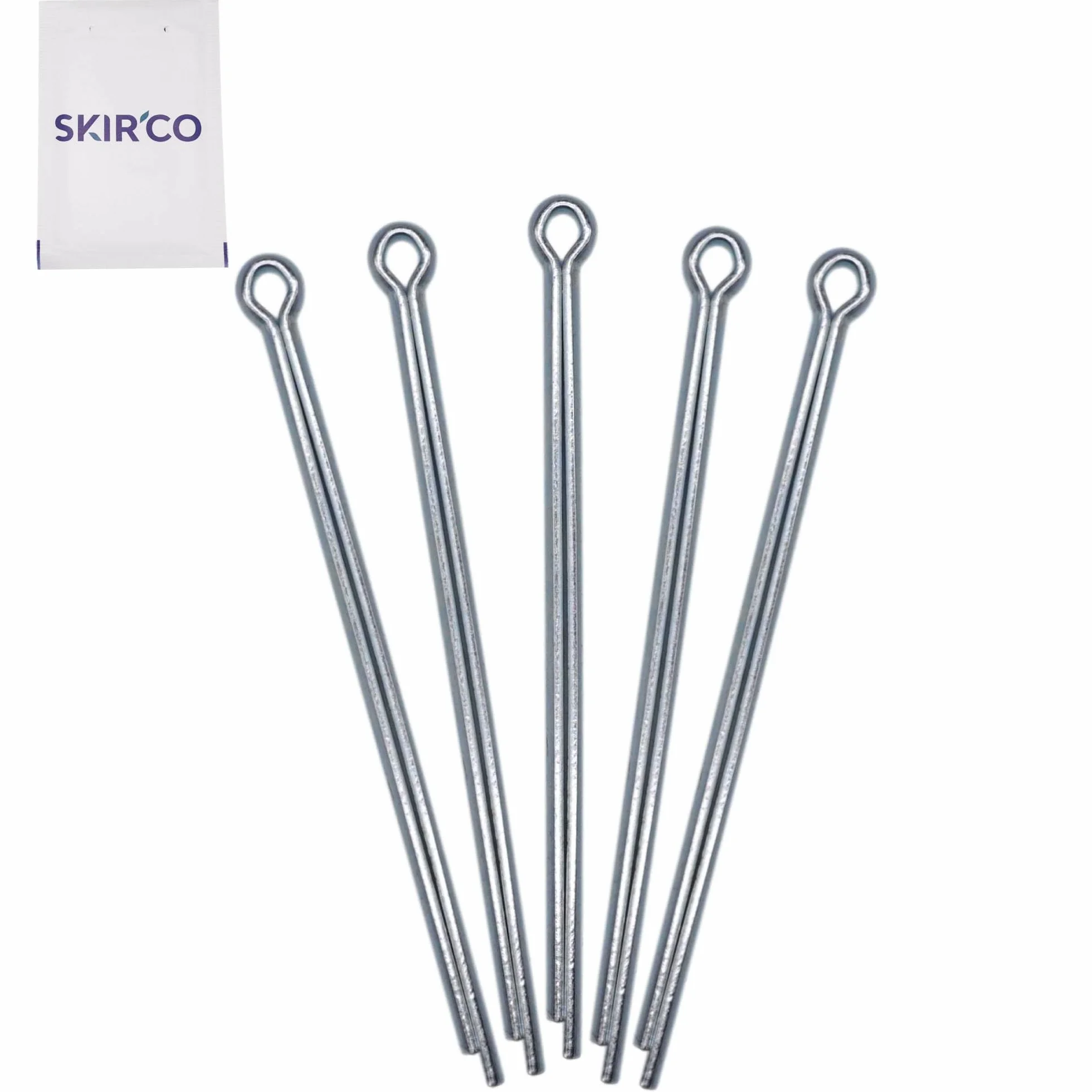 SKIR'CO (10 szt.) Zawleczki ze stali ocynkowanej 6,3 x 125 mm, Zawleczki, DIN 94, Zawleczki metalowe