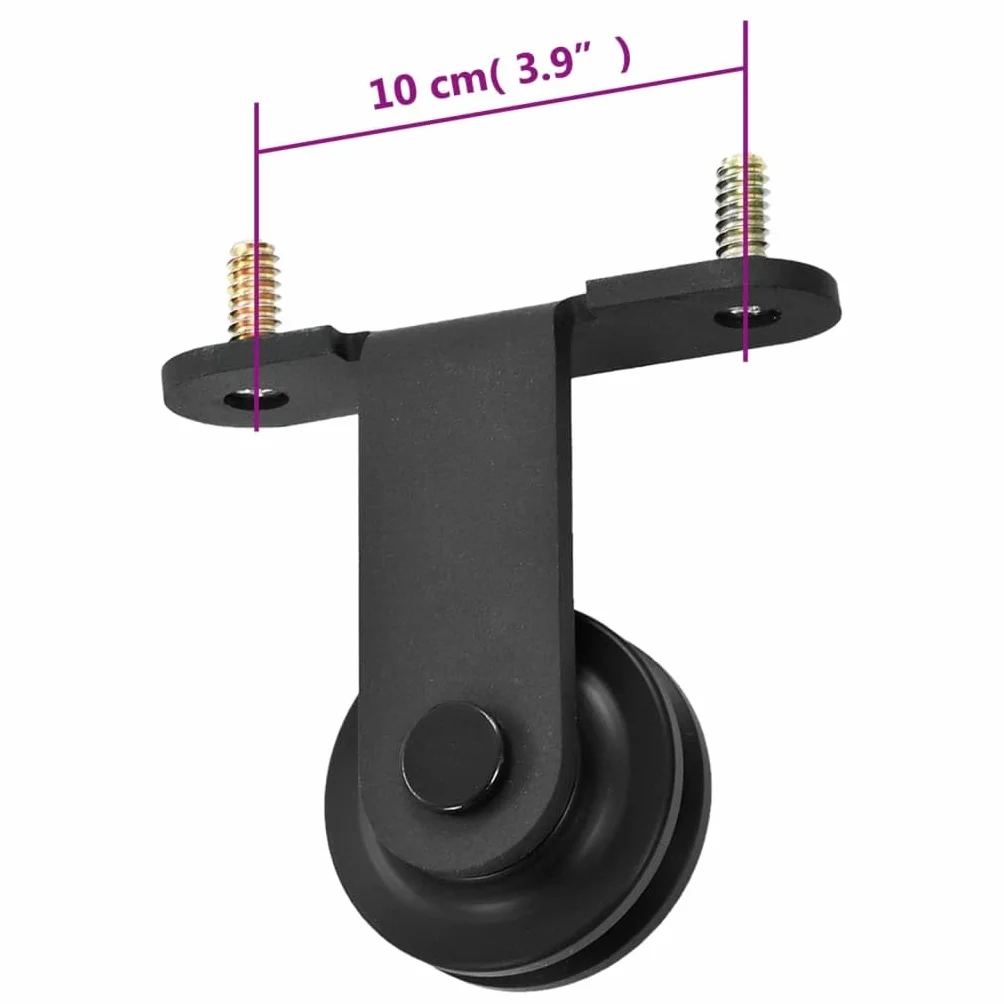vidaXL System do montażu drzwi przesuwnych SKIEN, 200 cm, stal, czarny