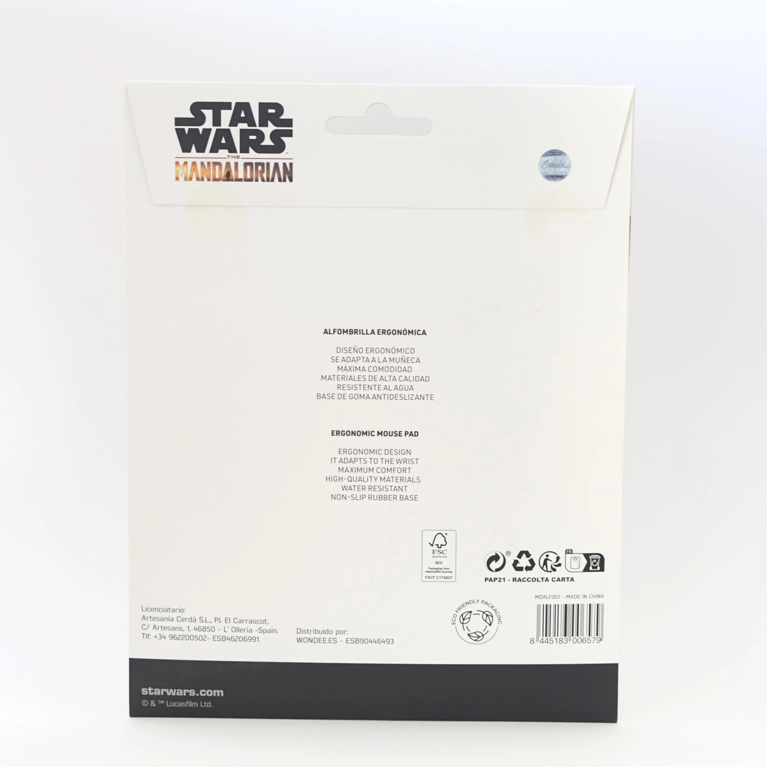 WONDEE Mandalorian Baby Yoda Ergonomiczna podkładka pod mysz Grogu, antypoślizgowa podkładka pod nadgarstek, podkładka Star Wars (oficjalna pieczęć)