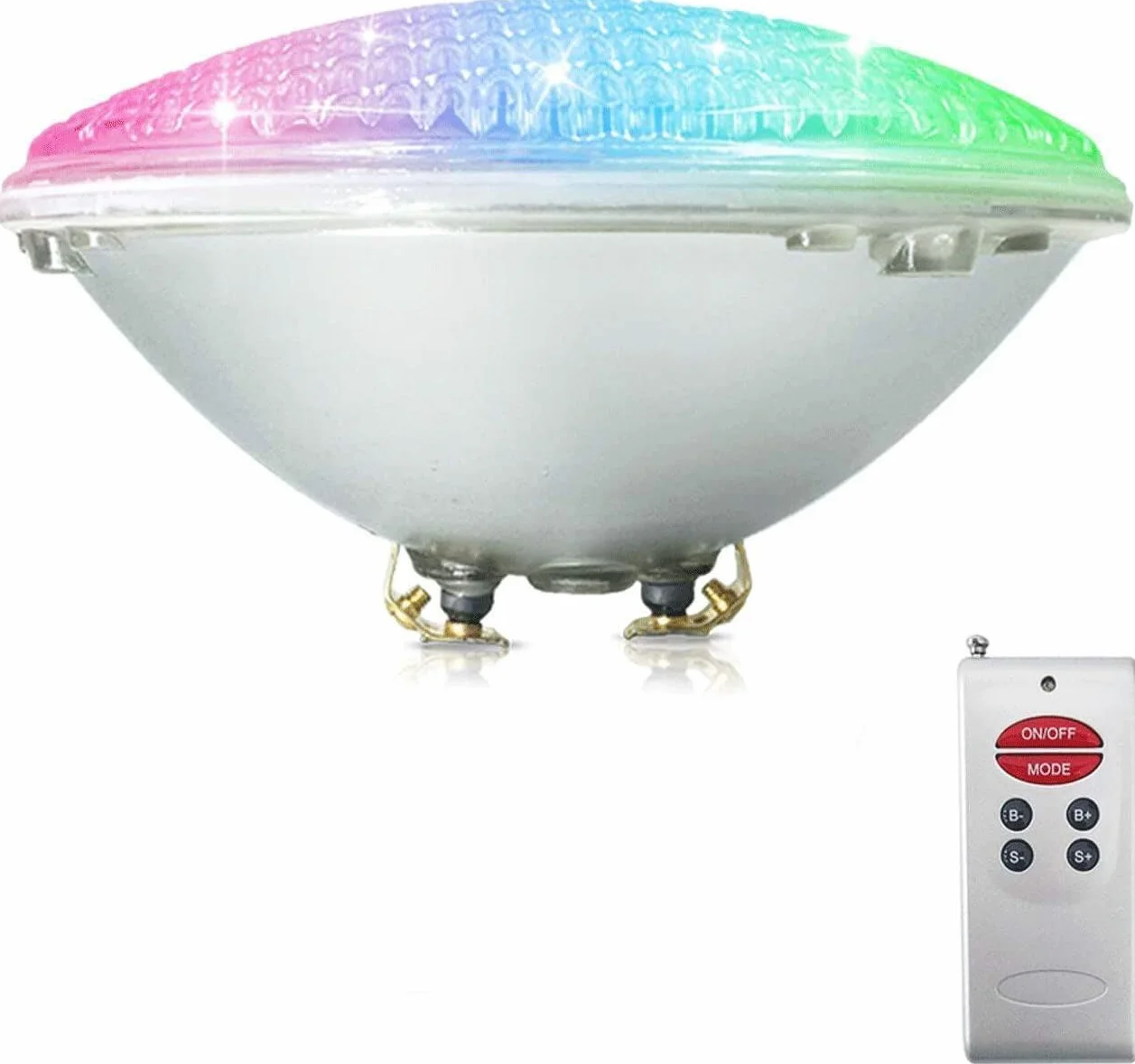 COOLWEST RGB 36W LED oświetlenie basenowe PAR56 zamiennik żarówki halogenowej 300 W 12 V AC/DC wodoodporna IP68, 11 rodzajów trybów z pilotem zdalnego sterowania [klasa energetyczna A++]