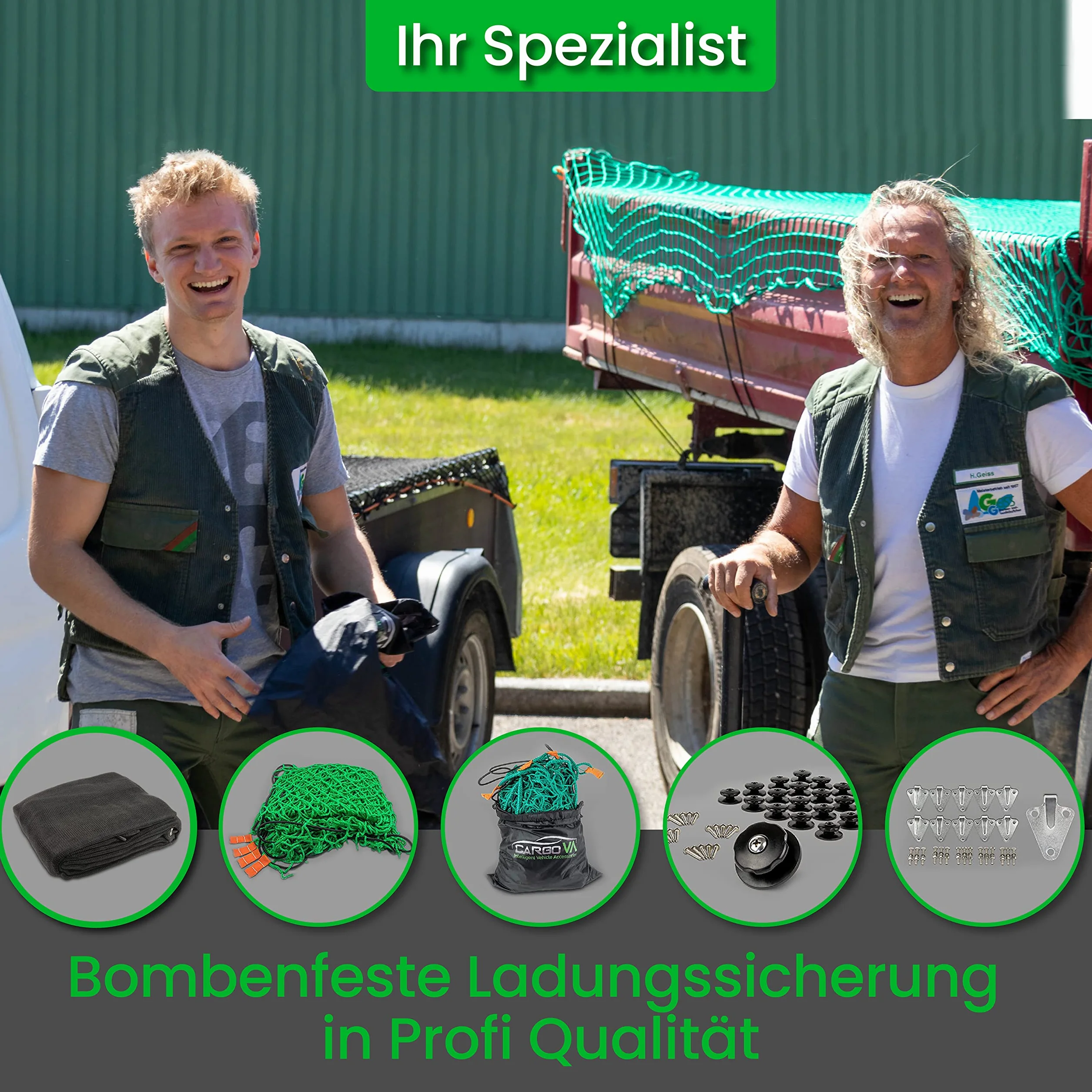 CargoVA® – 20 gumek napinających z haczykami i praktyczną torbą – haczyki ekspanderowe do plandek i siatek, oliwkowa zieleń, 15 cm [20 sztuk]
