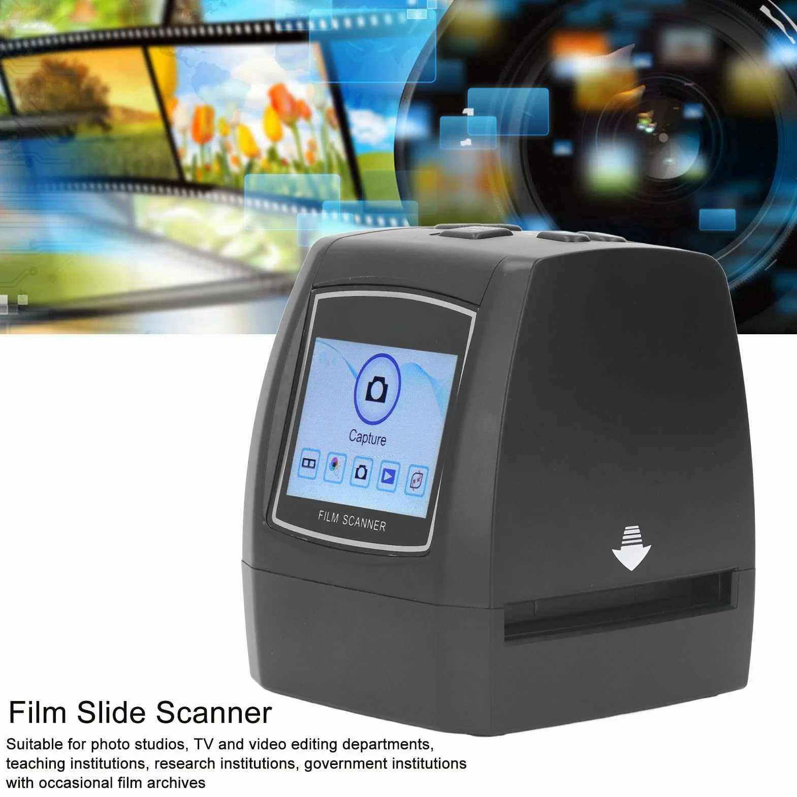 Skaner negatywów filmowych USB 2.0 22MP kolorowy wyświetlacz TFT 2,4 cala Cyfrowy skaner filmów