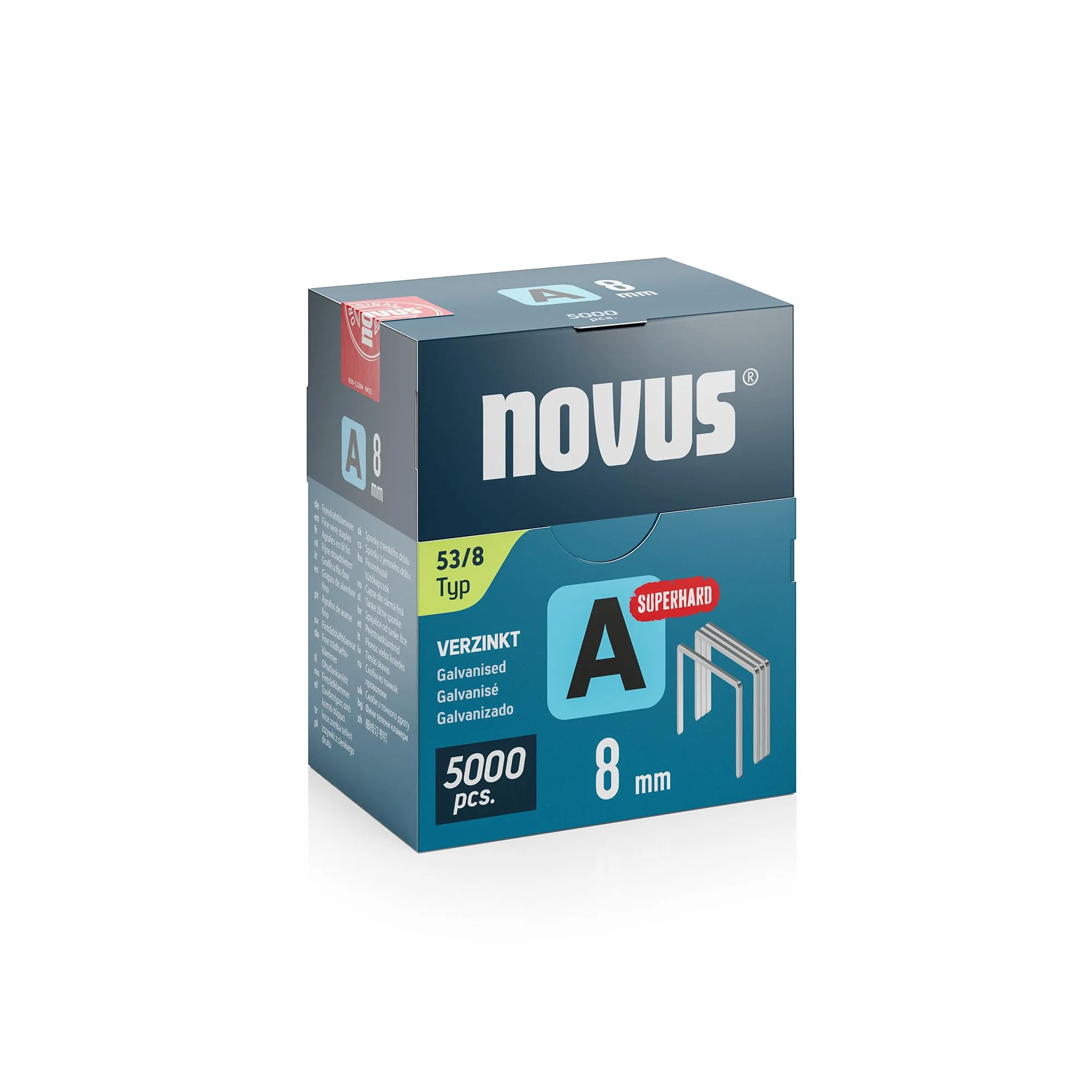 Novus Tools 042-0762 Zszywacz z cienkiego drutu A zszywacz typ 53, szary, 8 mm