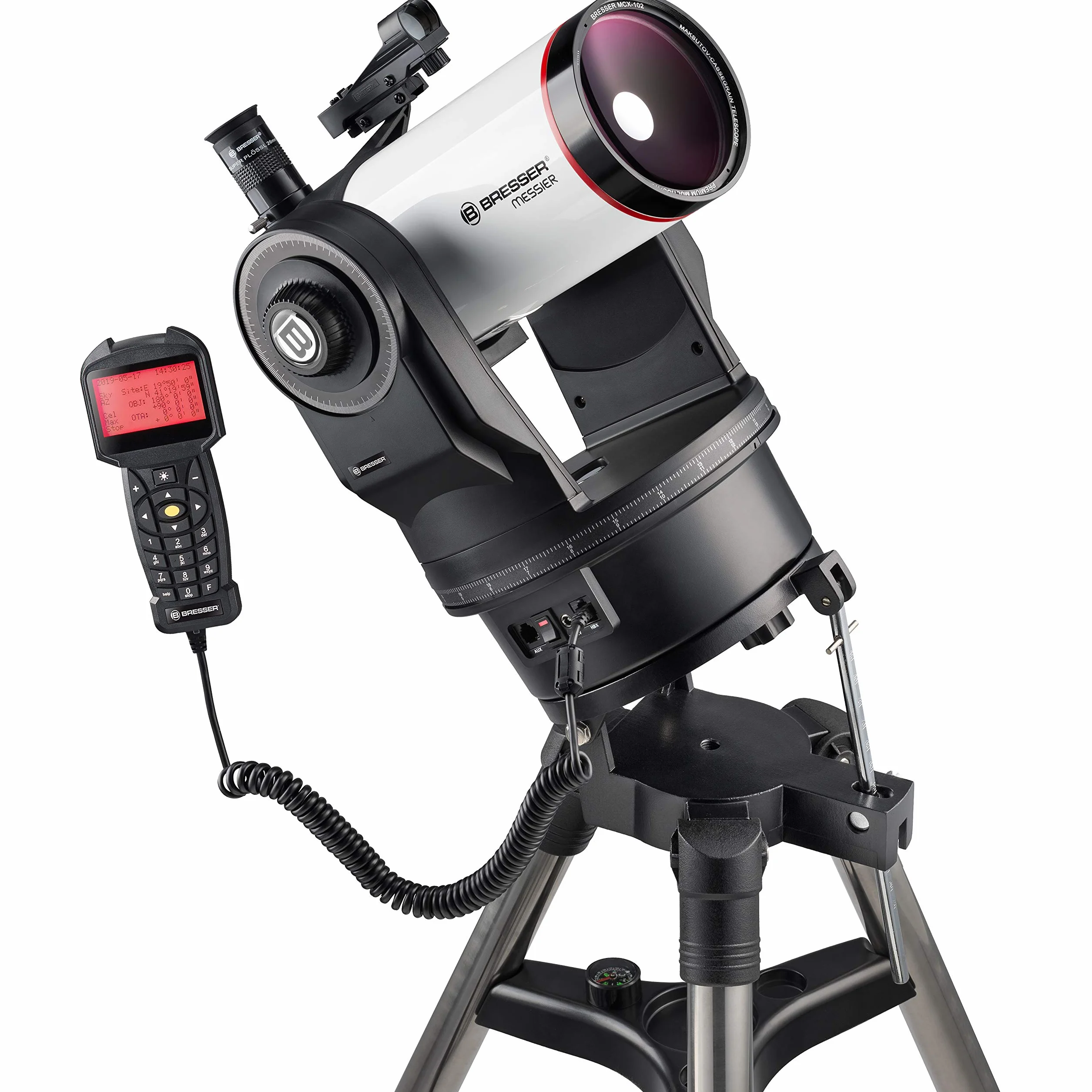 Bresser Miernik teleskopowy MCX-102 z ogniskową 1470 mm i teleskopem GoTo EQ/AZ z opcjonalnym montażem równikowym lub azymutalnym, łącznie ze statywem