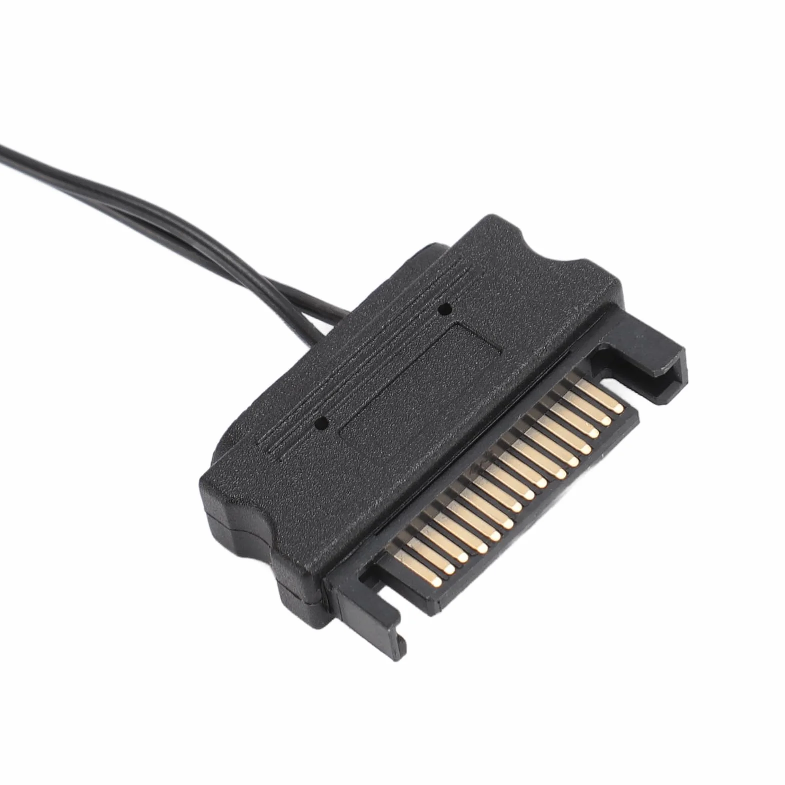 Kontroler ARGB 5V 3-pinowy Zasilacz SATA ARGB Light Stripe Remote Controller, ARGB PC Fans Kit Controller for PC Rainbow LED Strip, Komputerowe Wentylatory ARGB (BLACK)