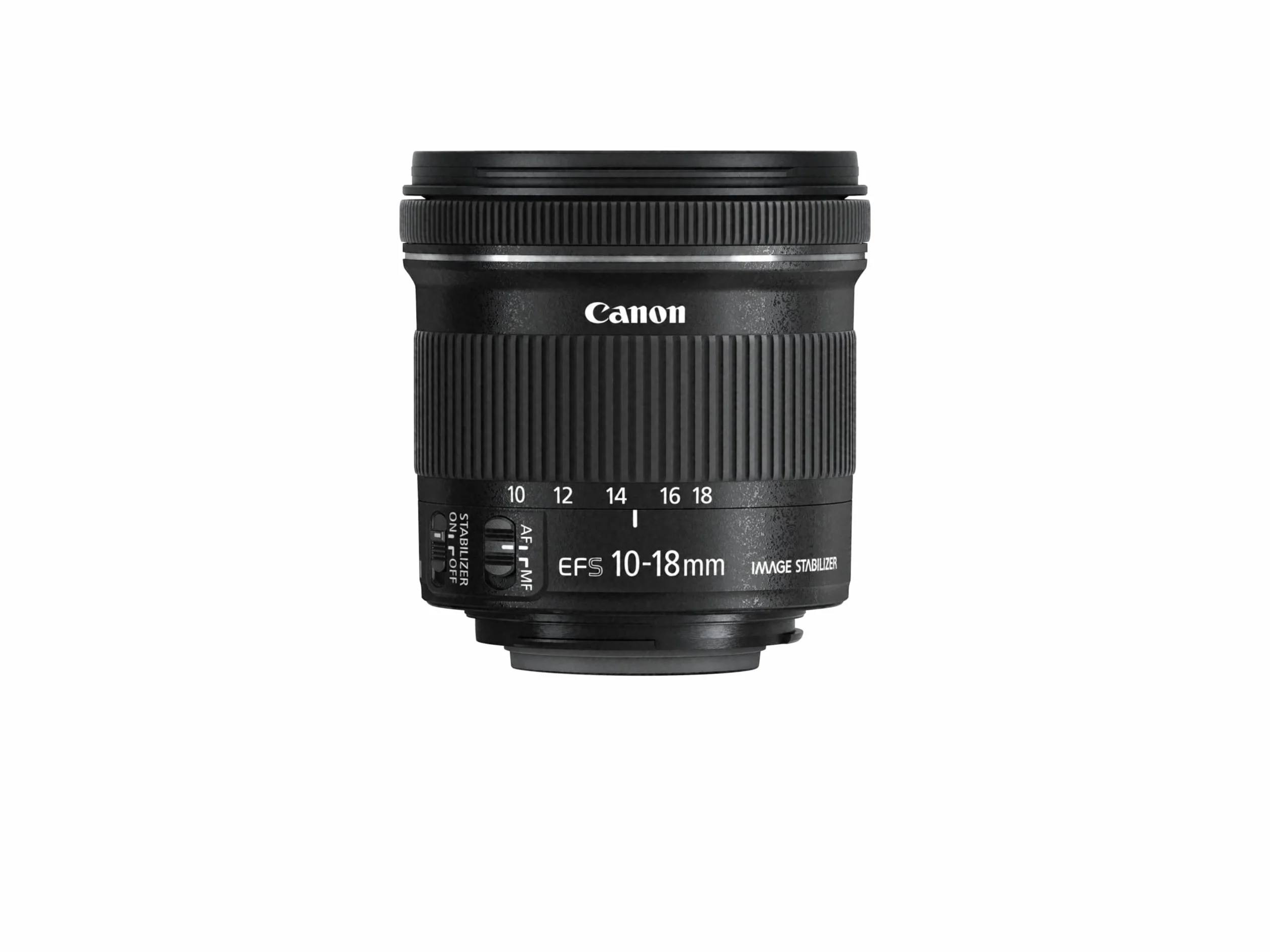Canon Obiektyw zmiennoogniskowy 9519B005AA EF-S 10-18 mm F4.5-5.6 IS STM Ultra szerokokątny do EOS (gwint filtra 67 mm, stabilizator obrazu), czarny